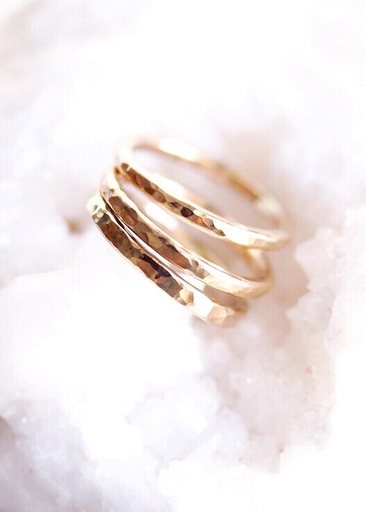 Gold Thick Stacking Ring - Ailani
