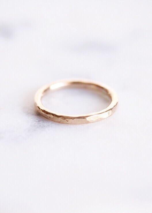 Gold Thick Stacking Ring - Ailani