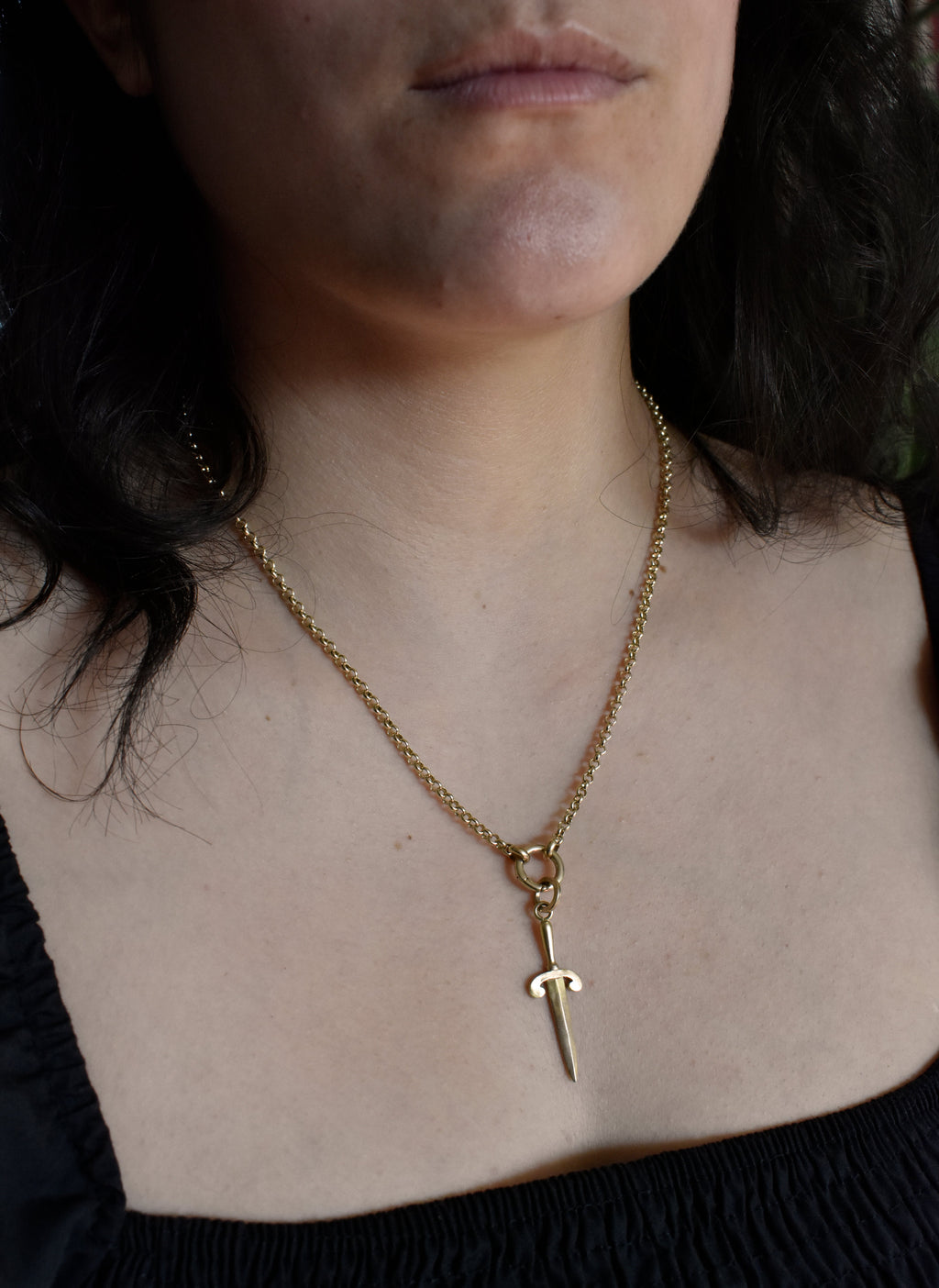 Pavé Parrying Dagger Pendant