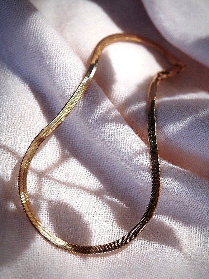 Herringbone Chain Anklet - Konani