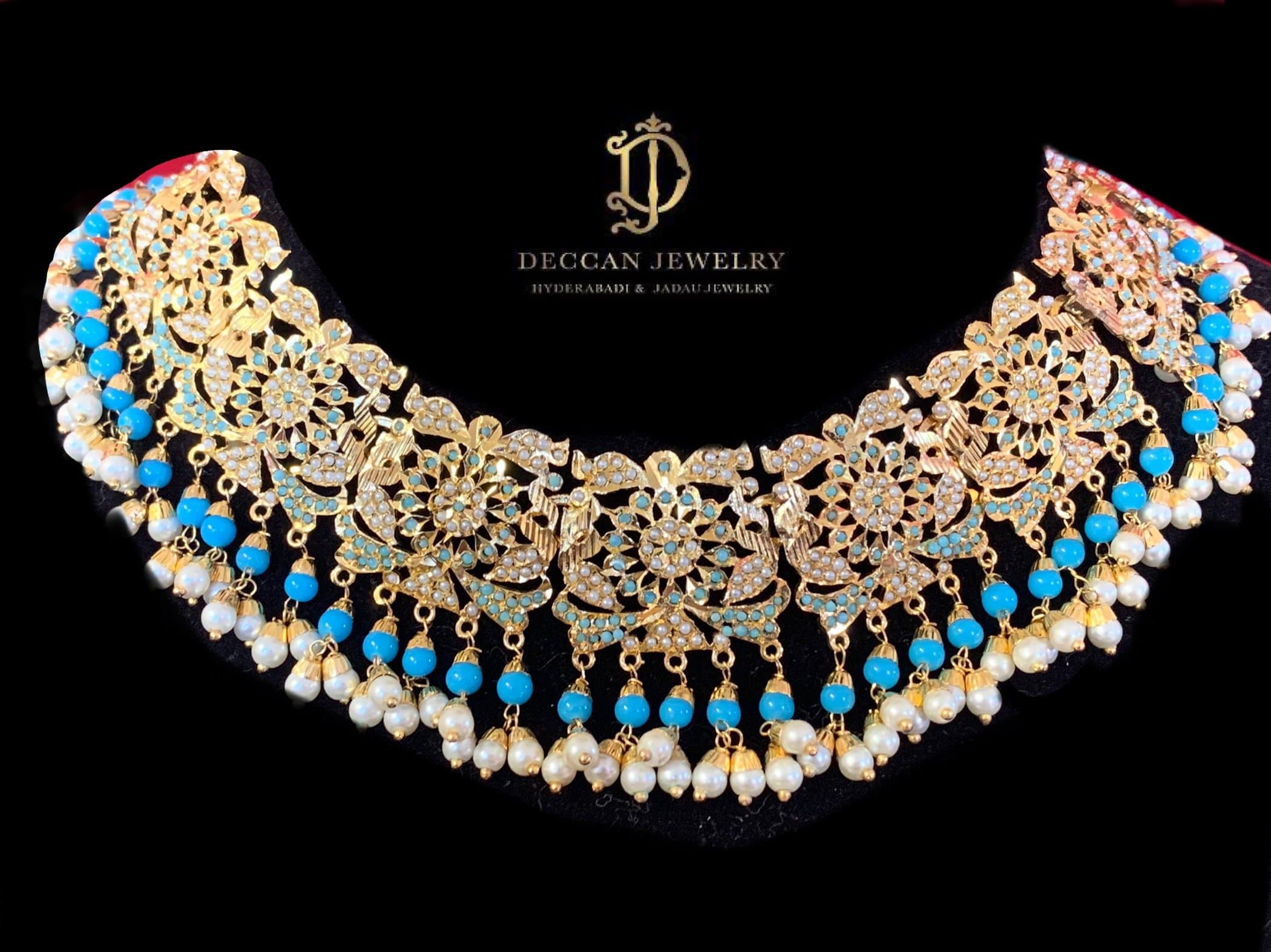 NS69T Rashmika set in turquoise ( SHIPS IN 4 WEEKS  )