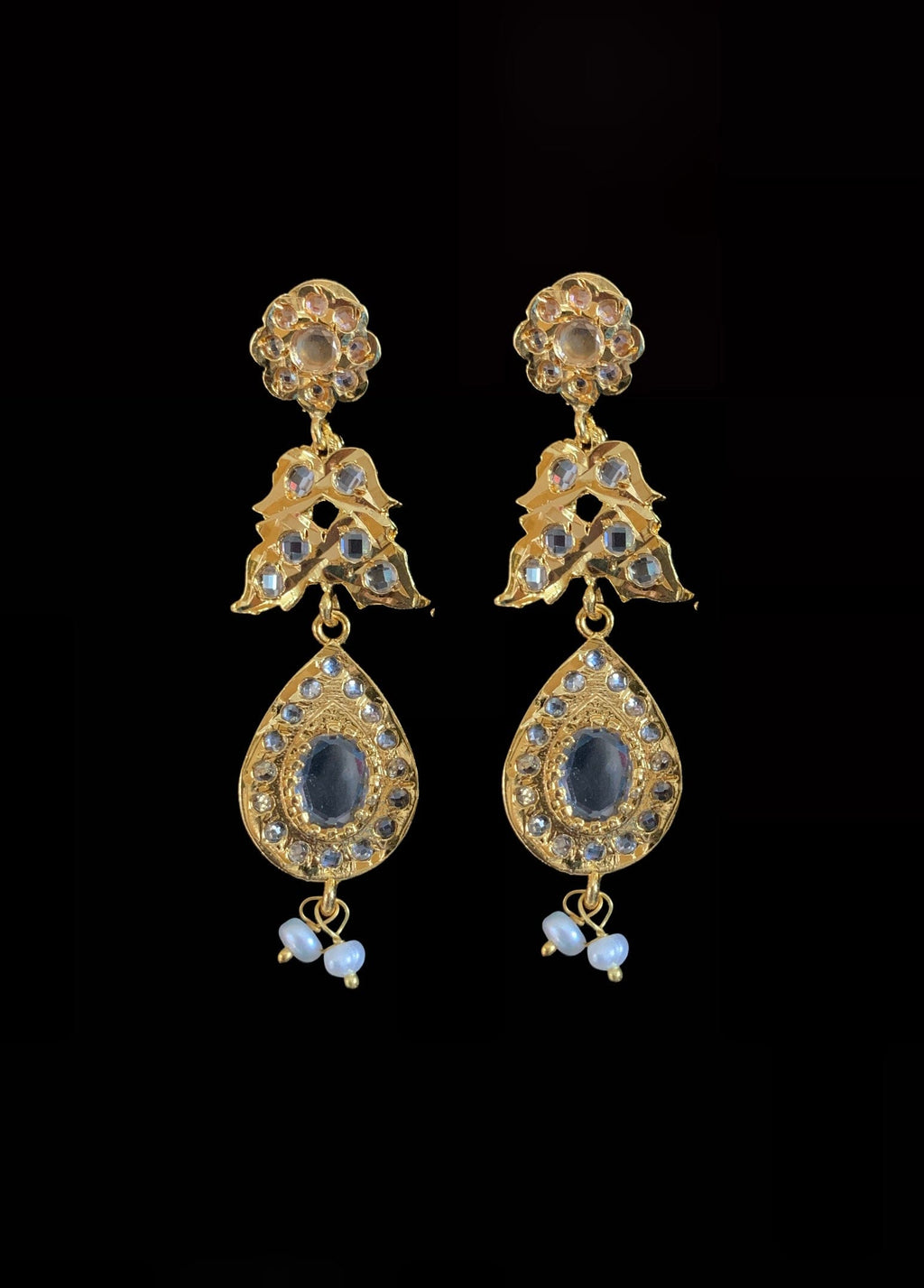 PS515 Jugni in ruby beads with fresh water pearls ( READY TO SHIP )