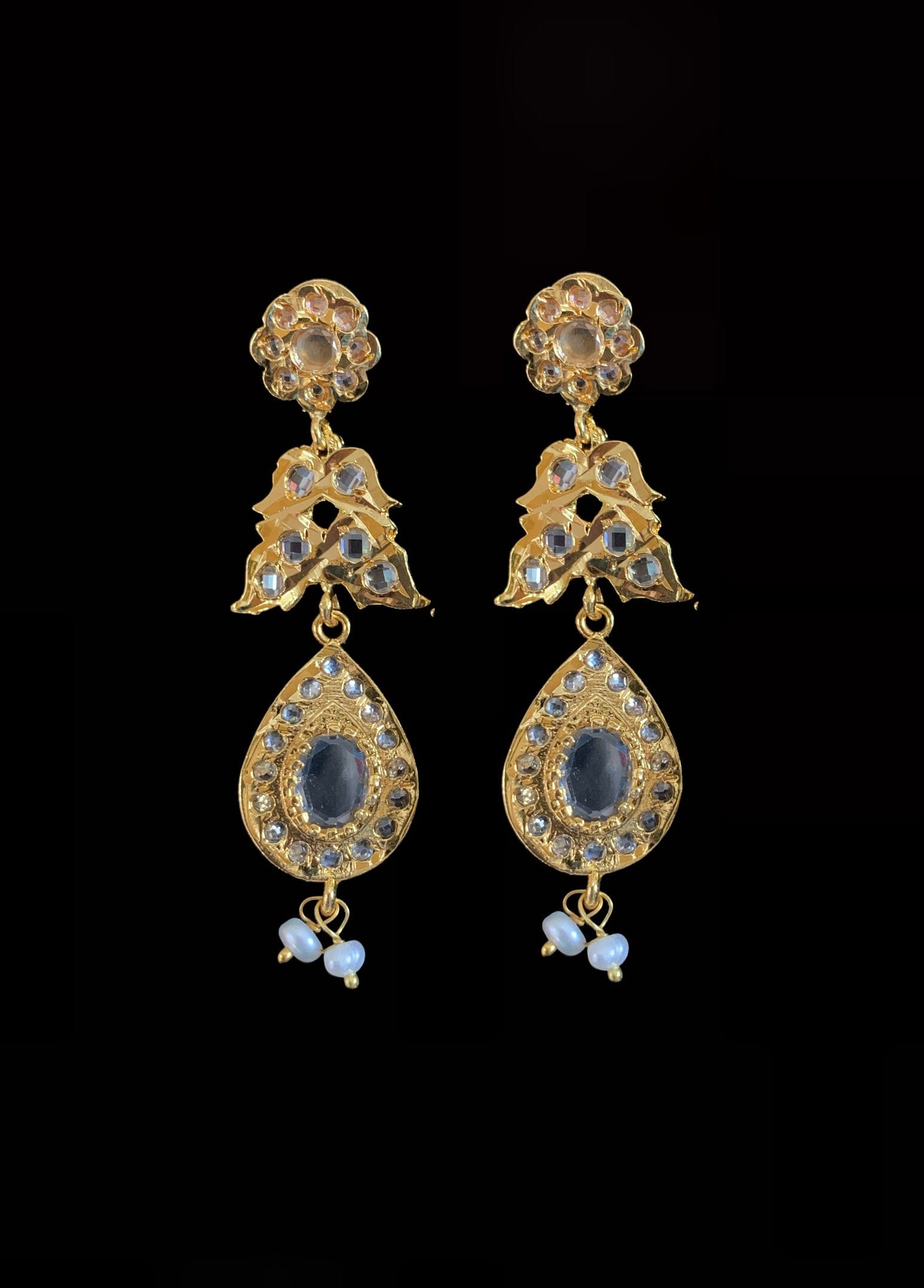 PS515 Jugni in ruby beads with fresh water pearls ( READY TO SHIP )