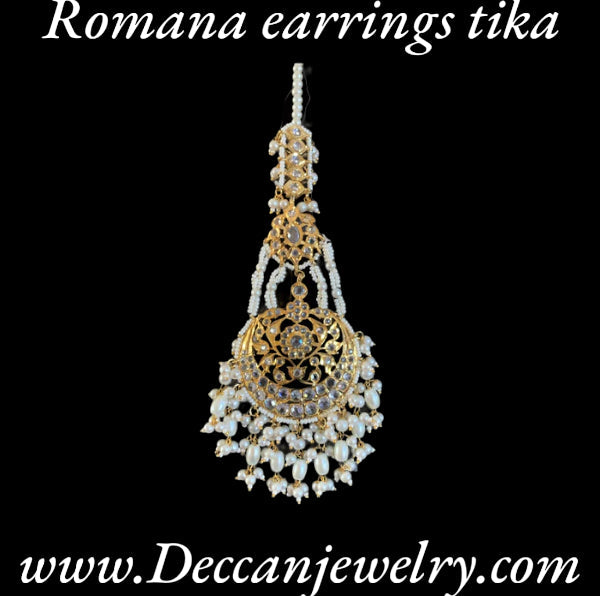 Romana earrings tika in pearls  ( SHIPS IN 4 WEEKS )