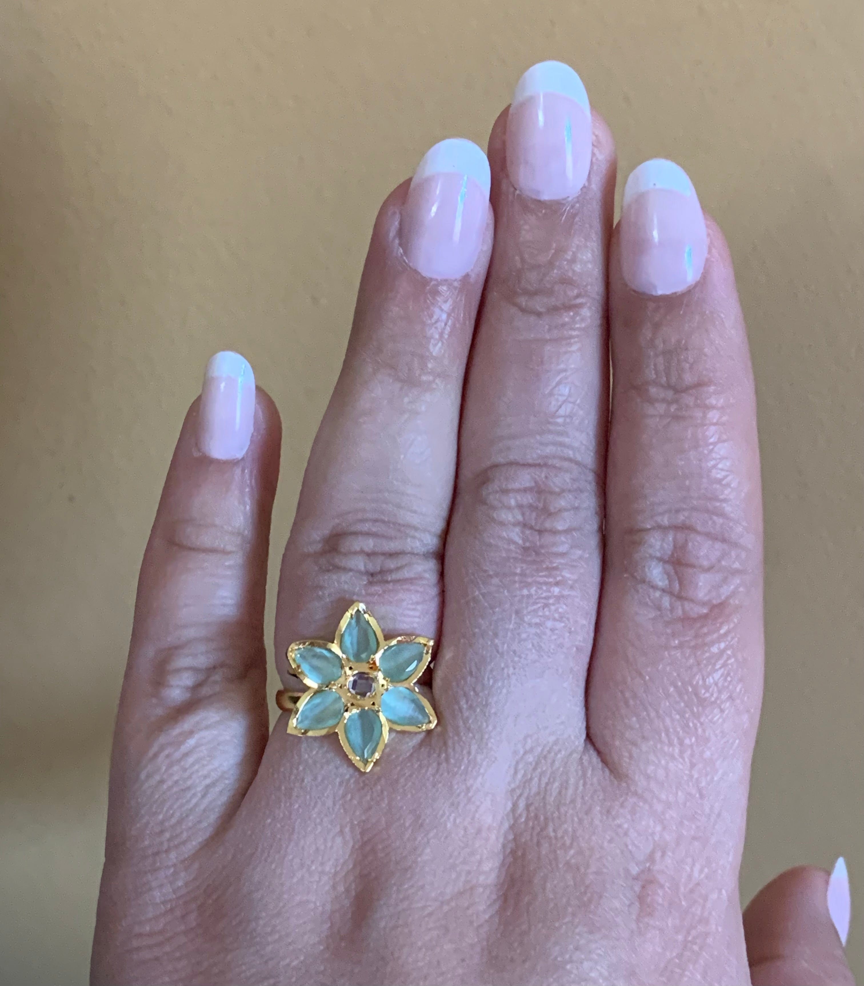 DJR44 Cz polki  ring ( READY TO SHIP)