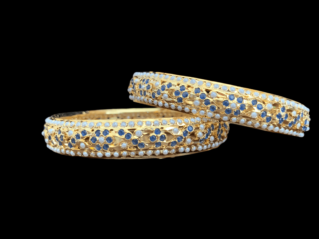 Leela bangles in sapphire blue  ( SHIPS IN 4 WEEKS  )