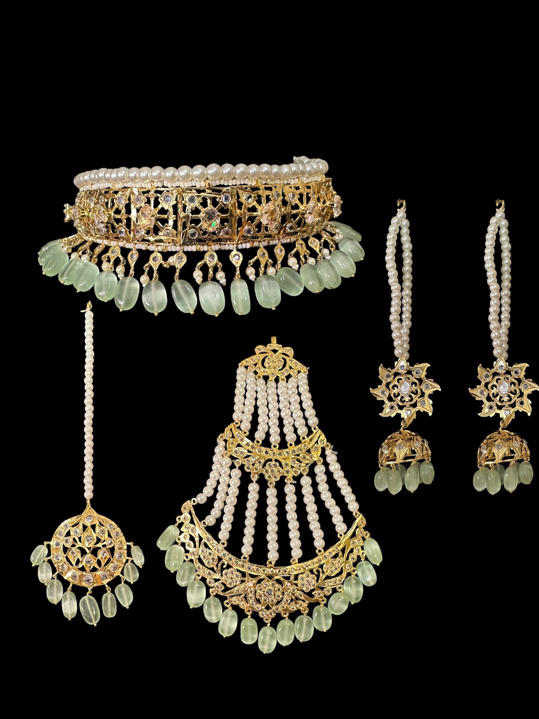 BR72A Insia bridal jadavi lacha set ( SHIPS IN 3 WEEKS )