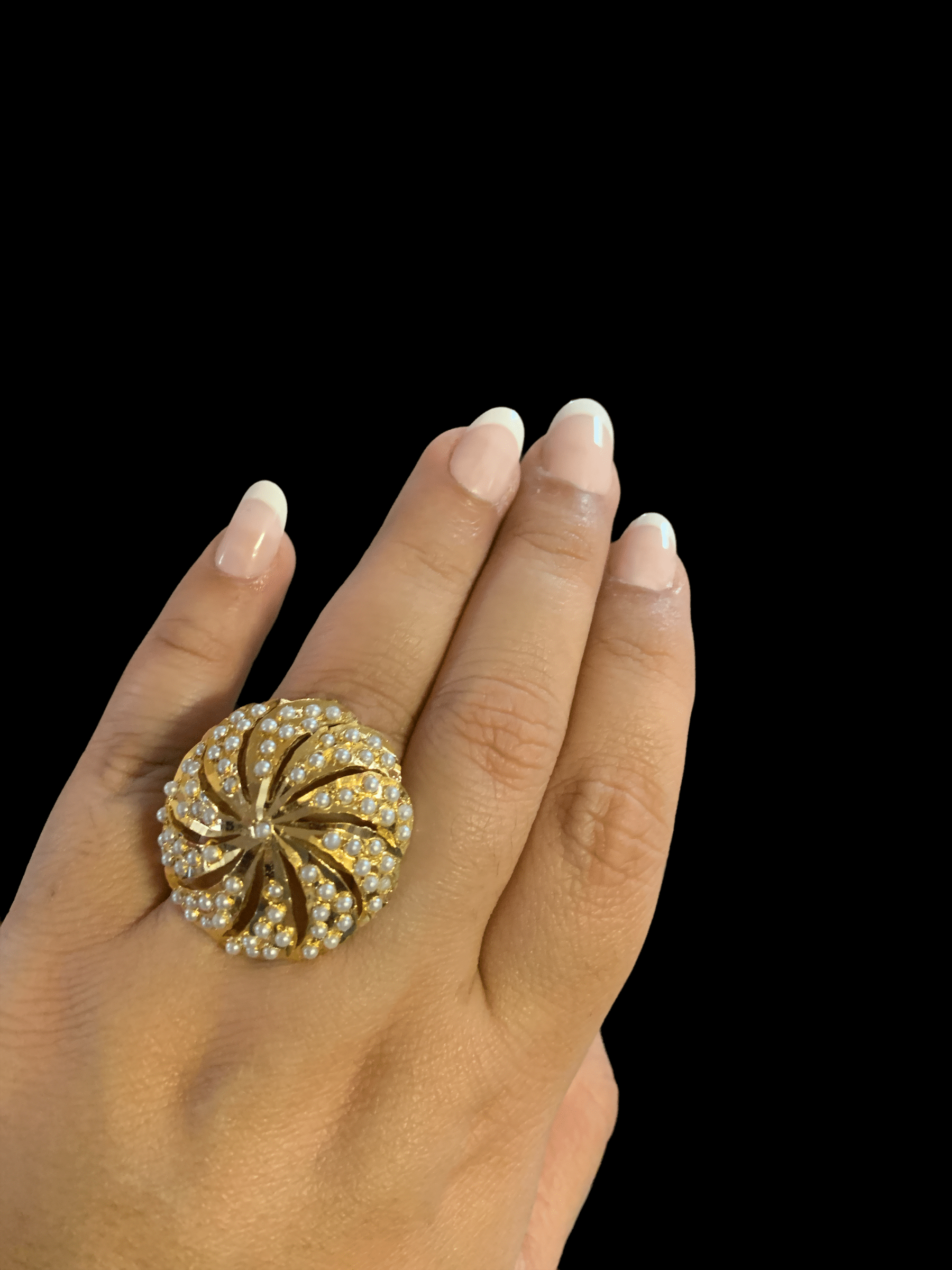 DJR28 Navatha jadau Rings ( READY TO SHIP )