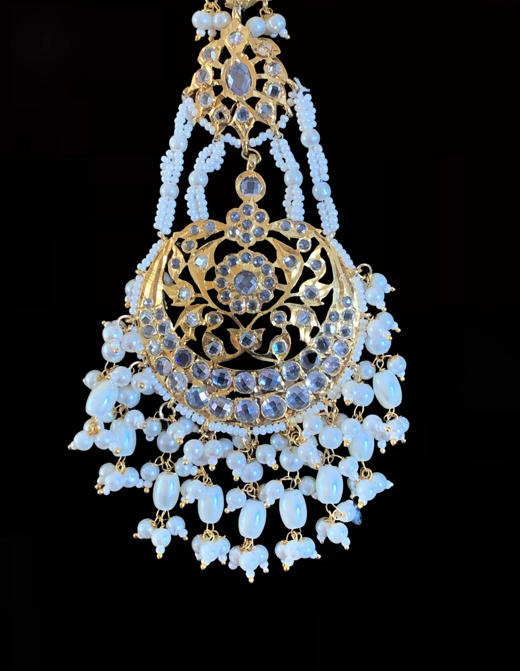 Romana pearls statement jhoomar earrings (SHIPS IN 4 WEEKS  )