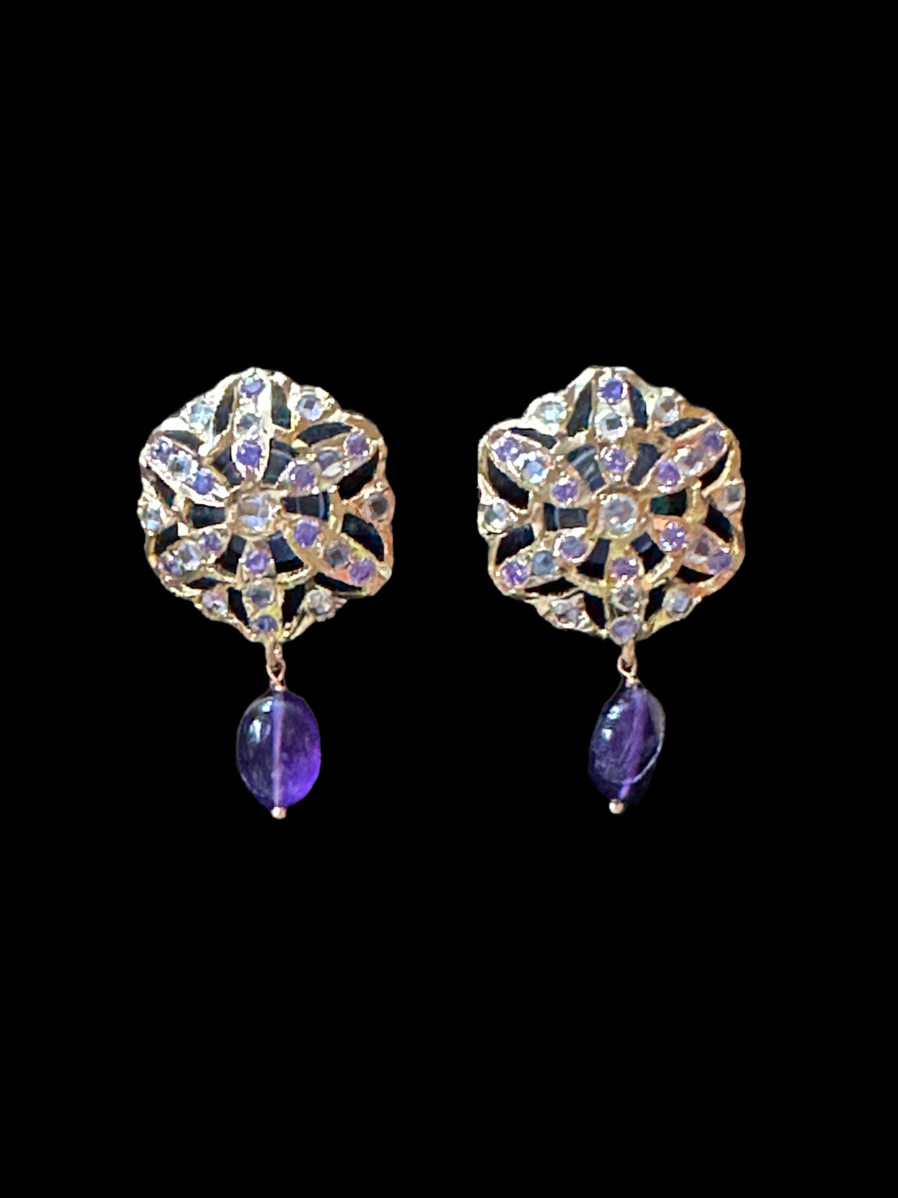 PS335  pendant set with amethyst beads ( READY TO SHIP )