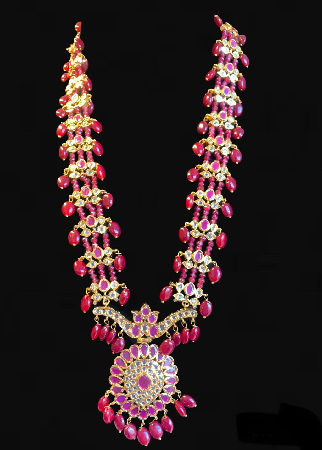 LN68 Asif jaahi haar in Ruby ( SHIPS IN 4 WEEKS )