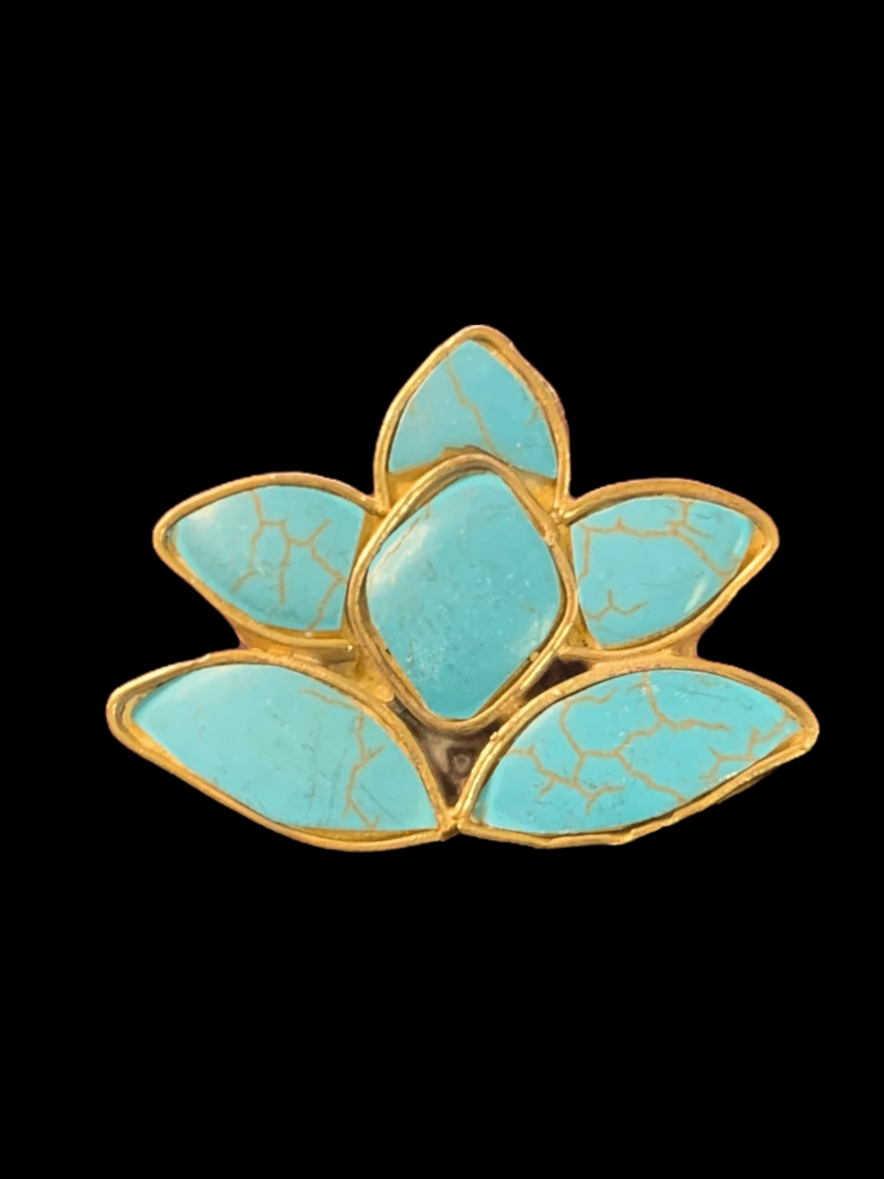 PS443 turquoise / feroza gold plated pendant set ( READY TO SHIP)