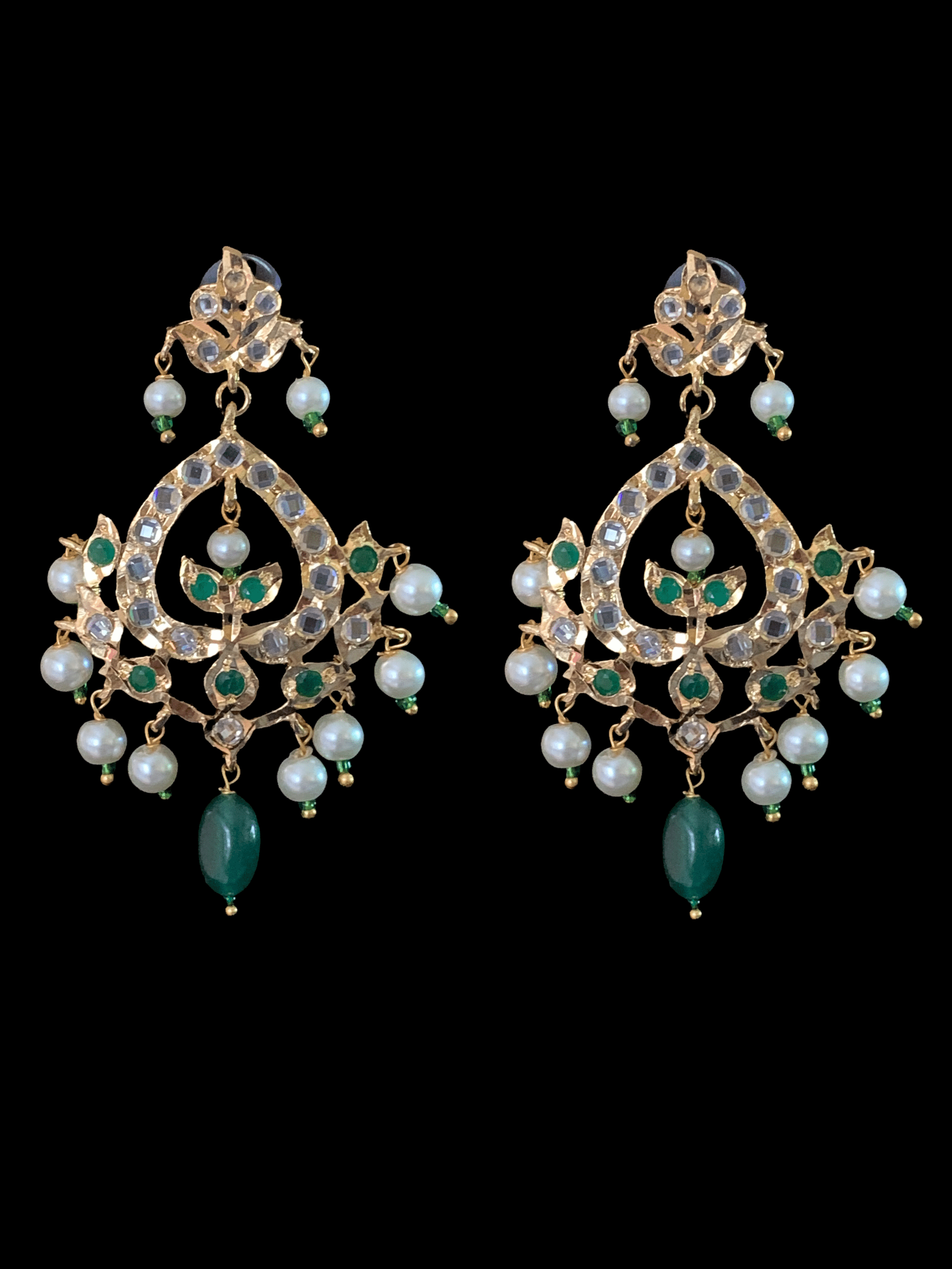 C1 Himah green choker with earrings ( SHIPS IN 4 WEEKS )