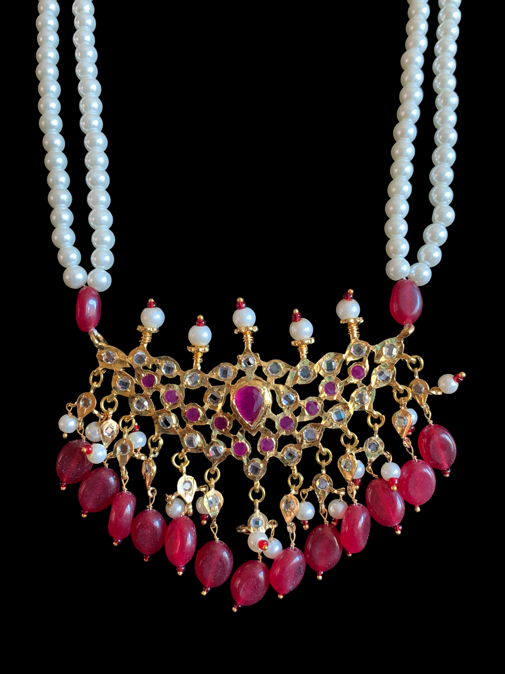 PS426 Hyderabadi tirmani with chandbali ( SHIPS IN 4 WEEKS )