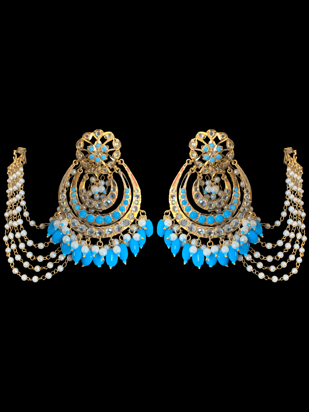 NS191 Malavika necklace set in turquoise ( SHIPS IN 4 WEEKS )