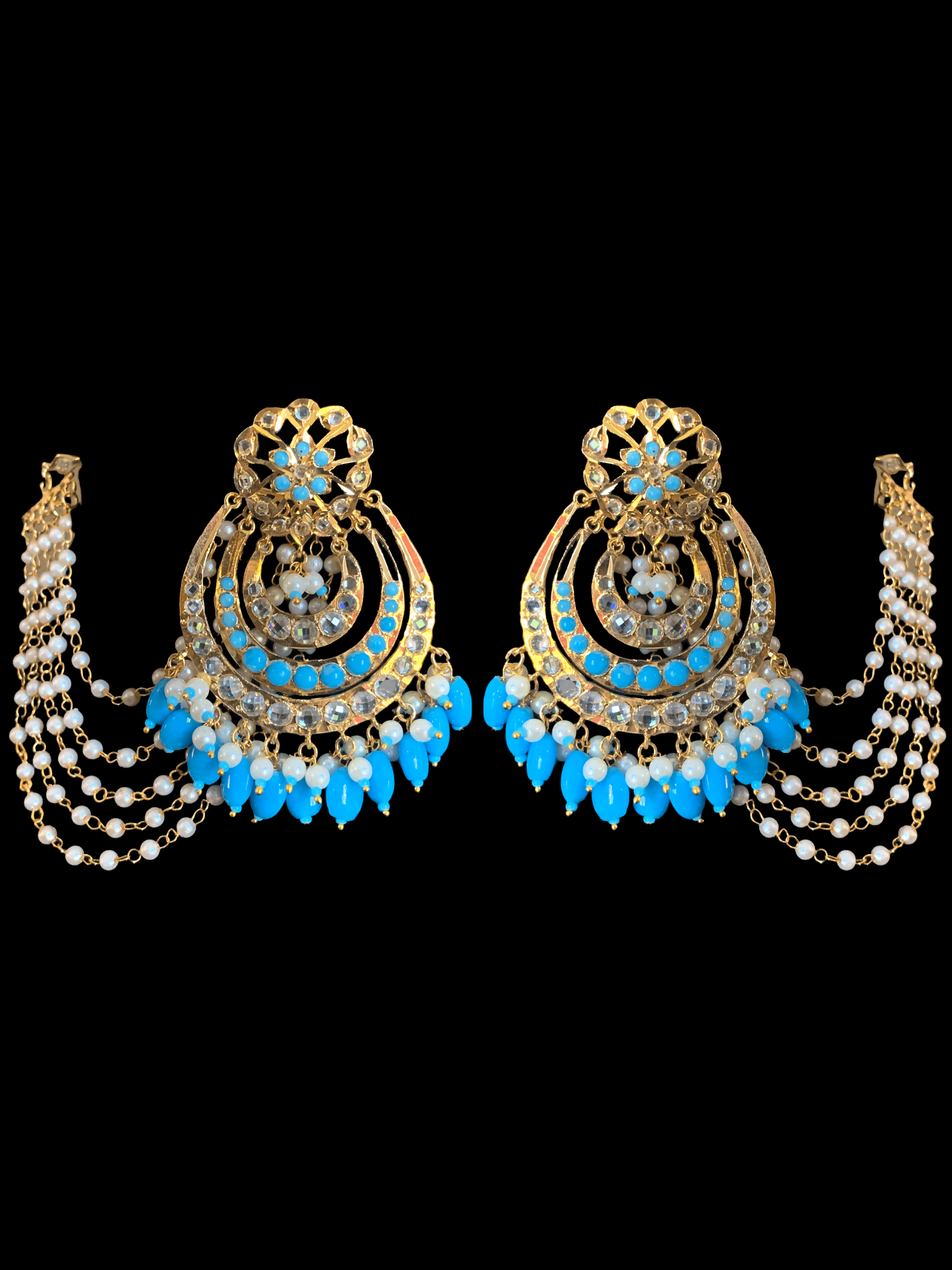 NS191 Malavika necklace set in turquoise ( SHIPS IN 4 WEEKS )