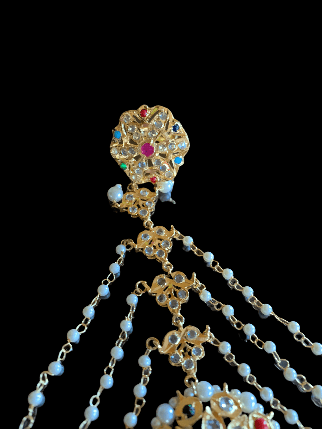 HP10 Ronak haath phool - ONE PAIR ( navratan  ) (SHIPS IN 4 WEEKS  )