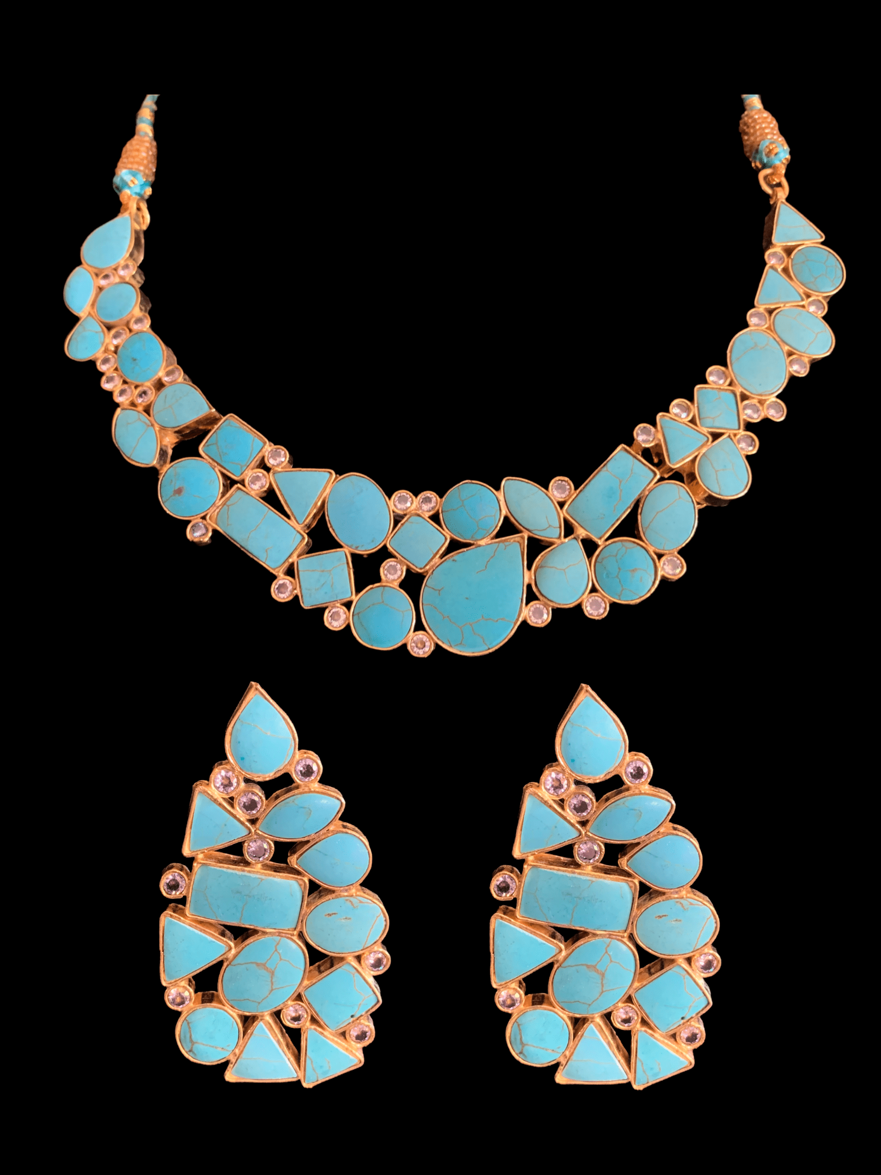 NS190 Turquoise necklace set ( SHIPS IN 4 WEEKS )