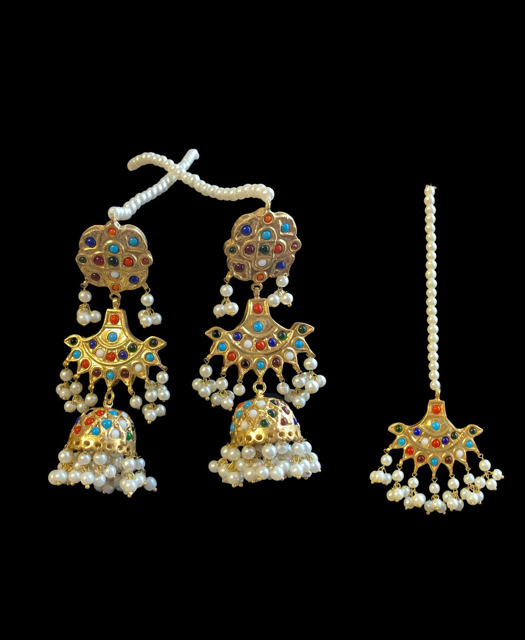 C313 Aniya navratan choker set ( READY TO SHIP )