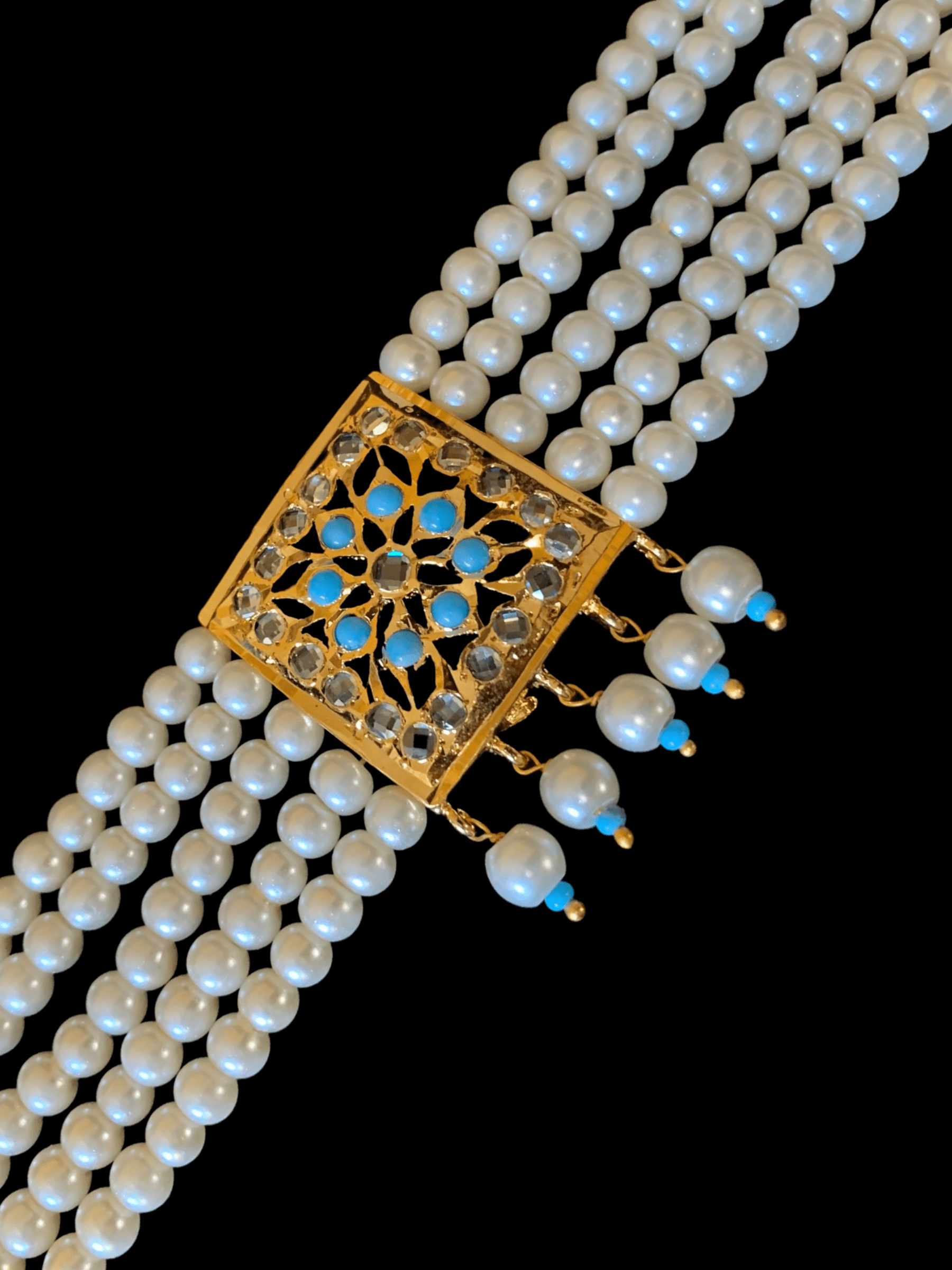 B73 Ariha  pearl bracelet - feroza     ( READY TO SHIP )