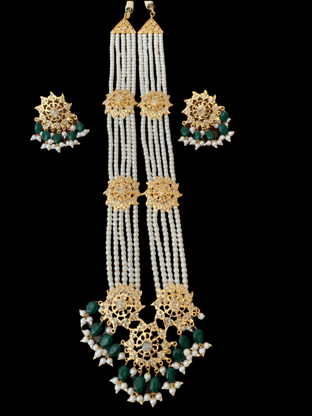 DLN110 IZA rani haar in green ( READY TO SHIP)