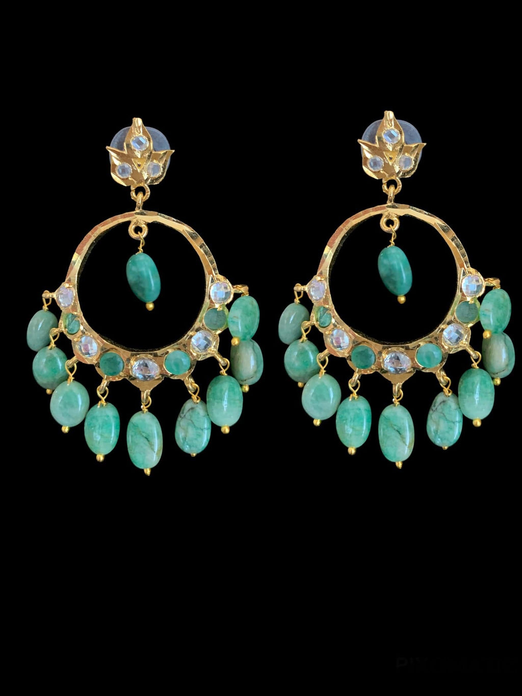 Tirmani in emeralds and fresh water pearls ( SHIPS IN 3 WEEKS )