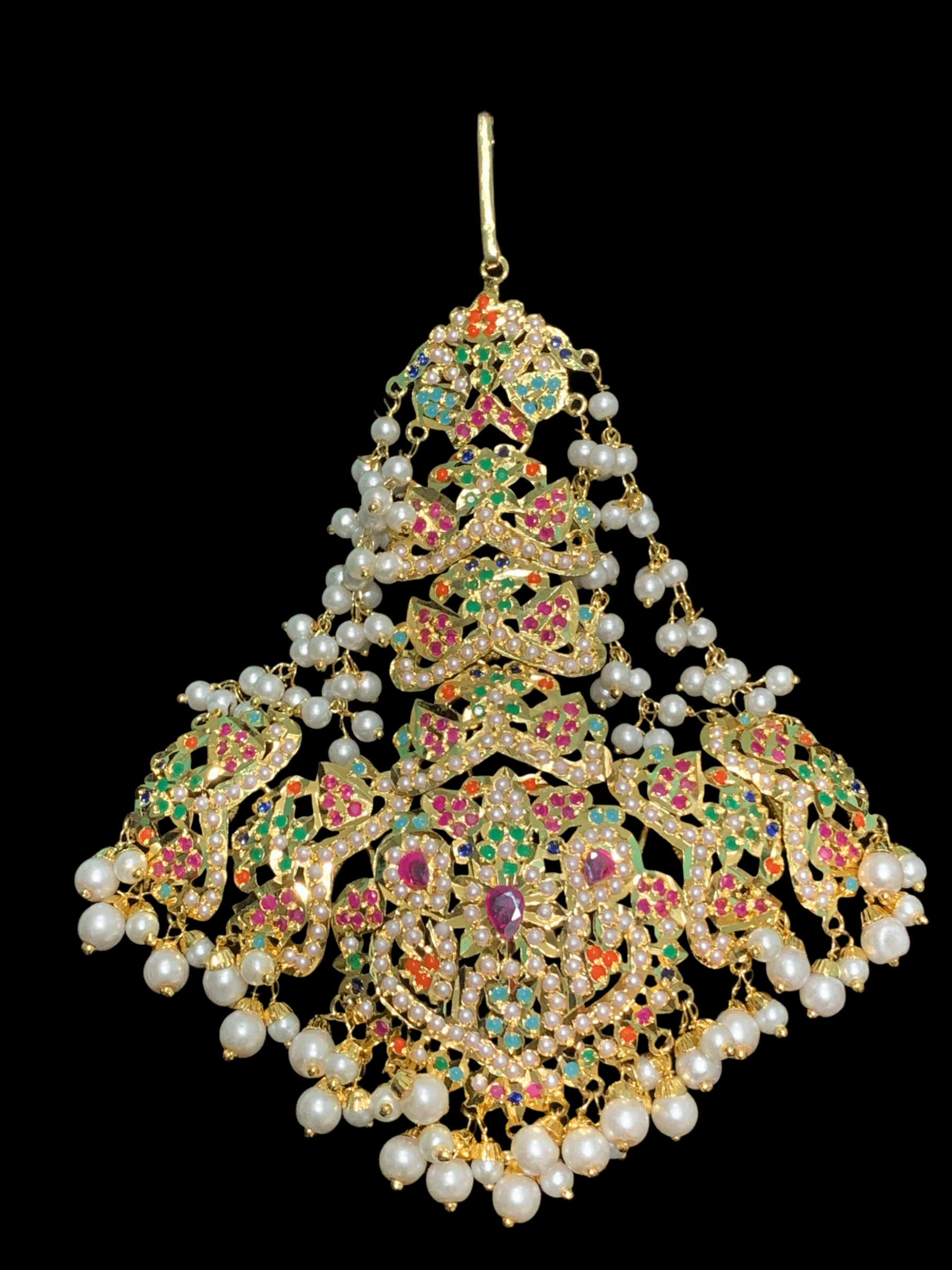 BR91 Hunza Navratan  jadau bridal set   ( SHIPS IN 4 WEEKS )