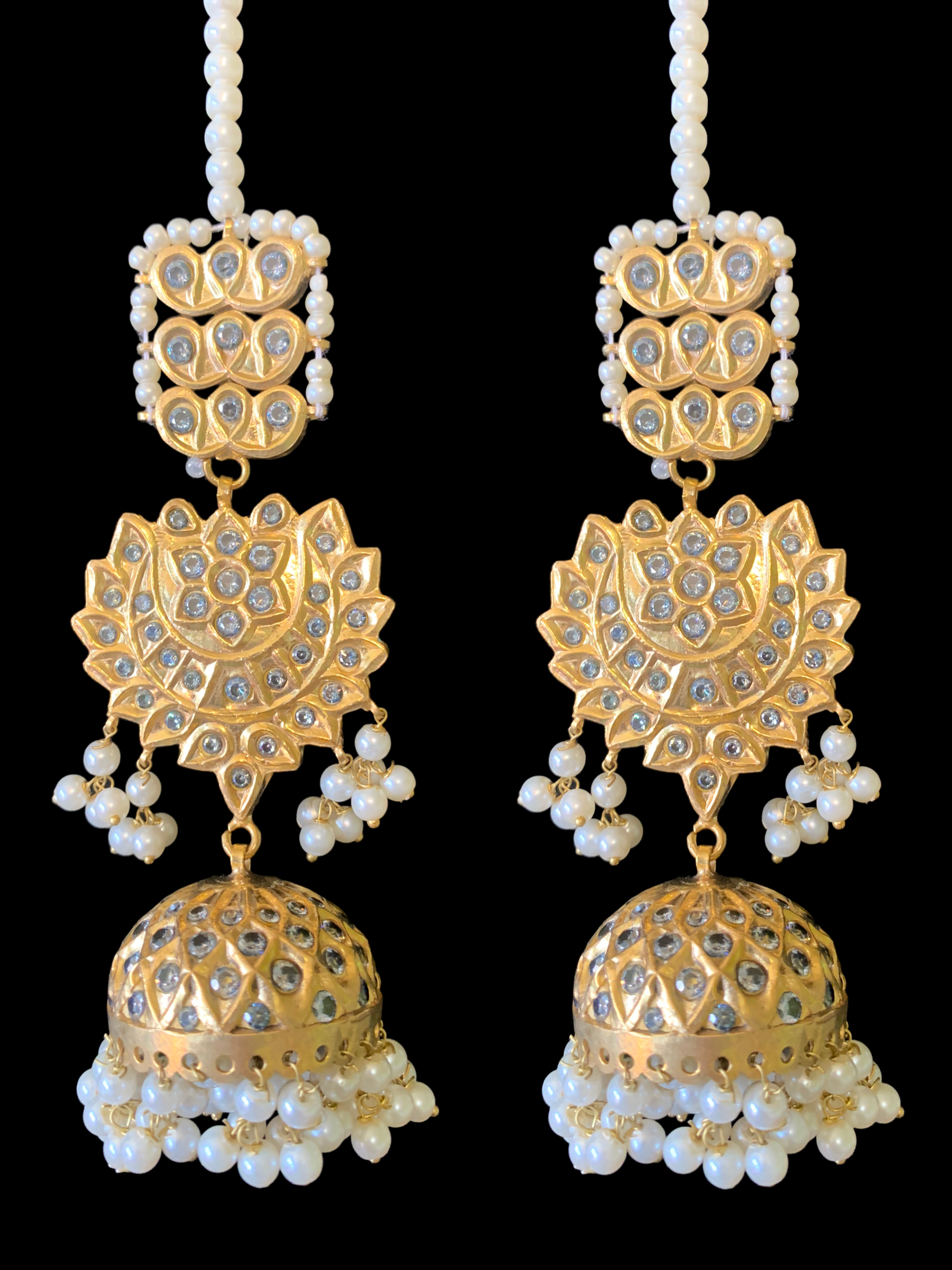 DER381 Manyata kundan earrings (READY TO SHIP )