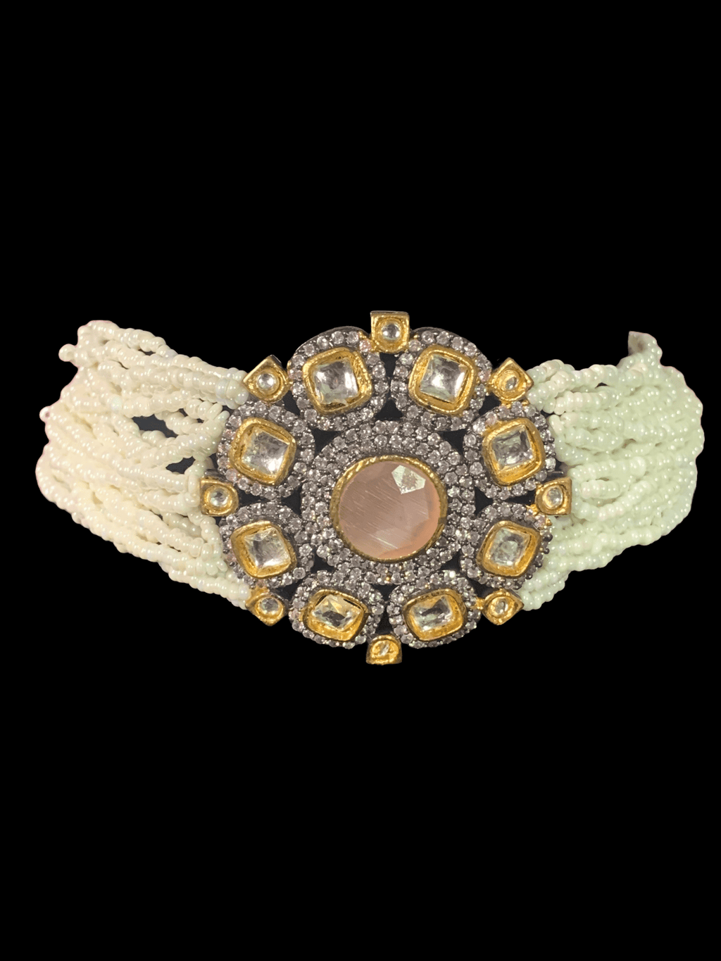 Cz  choker - pink    ( READY TO SHIP )