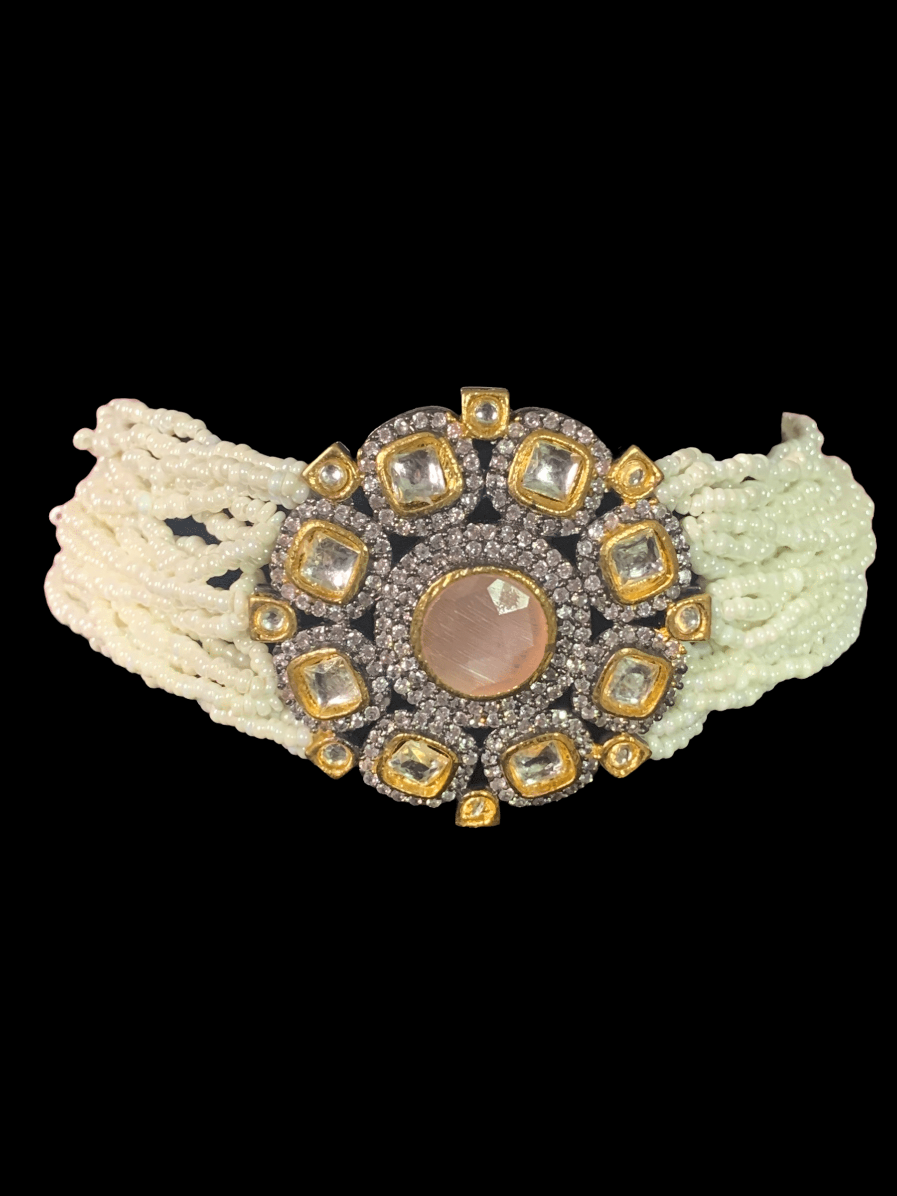 Cz  choker - pink    ( READY TO SHIP )