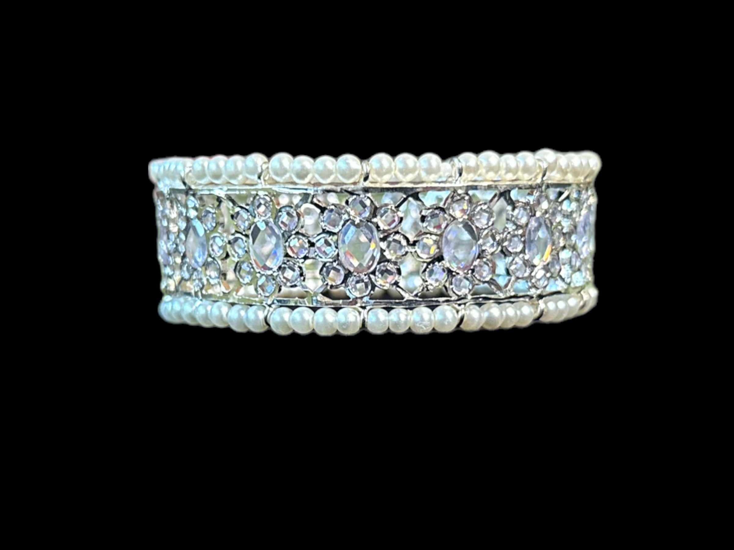 B141 Aleezay hyderabadi silver plated bangles ( SHIPS IN 3 WEEKS )