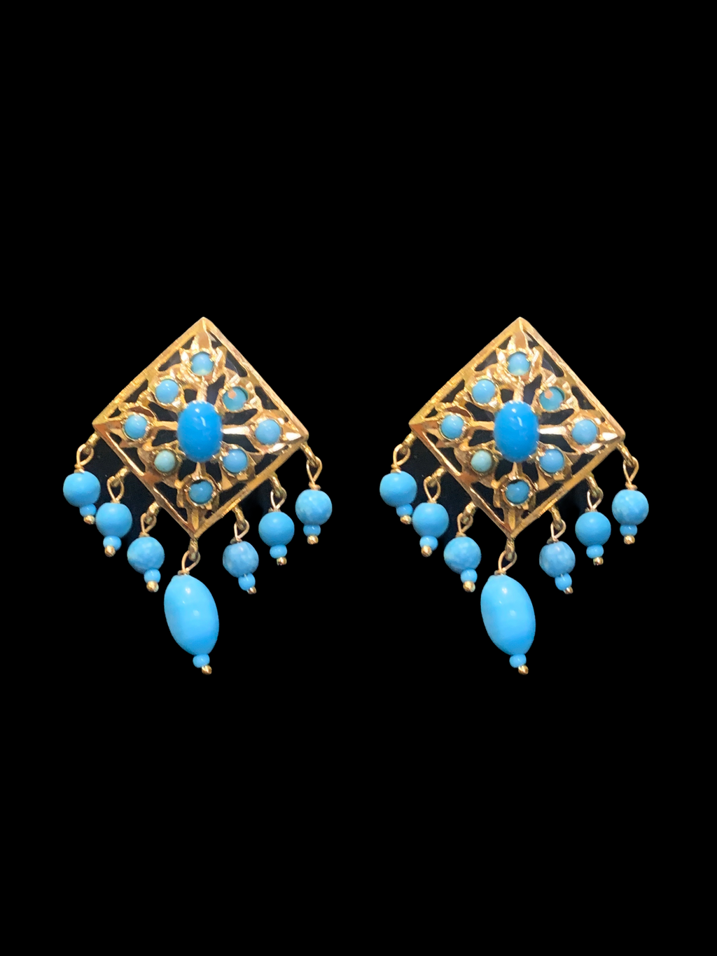 C197 Anushay ferozi / turquoise   choker with earrings (SHIPS IN 4 WEEKS )
