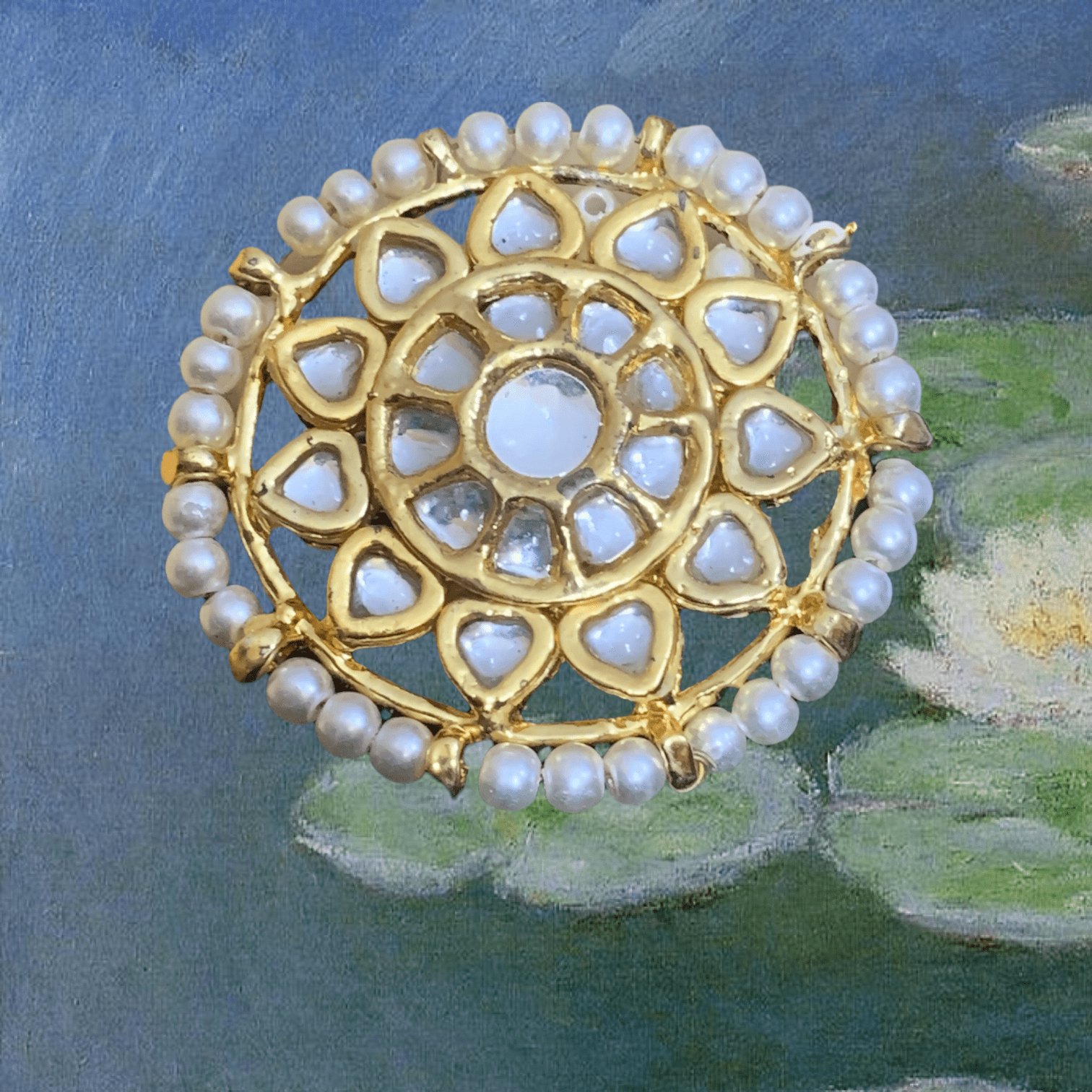 DJR17 Kundan statement ring ( SHIPS IN 3 WEEKS )