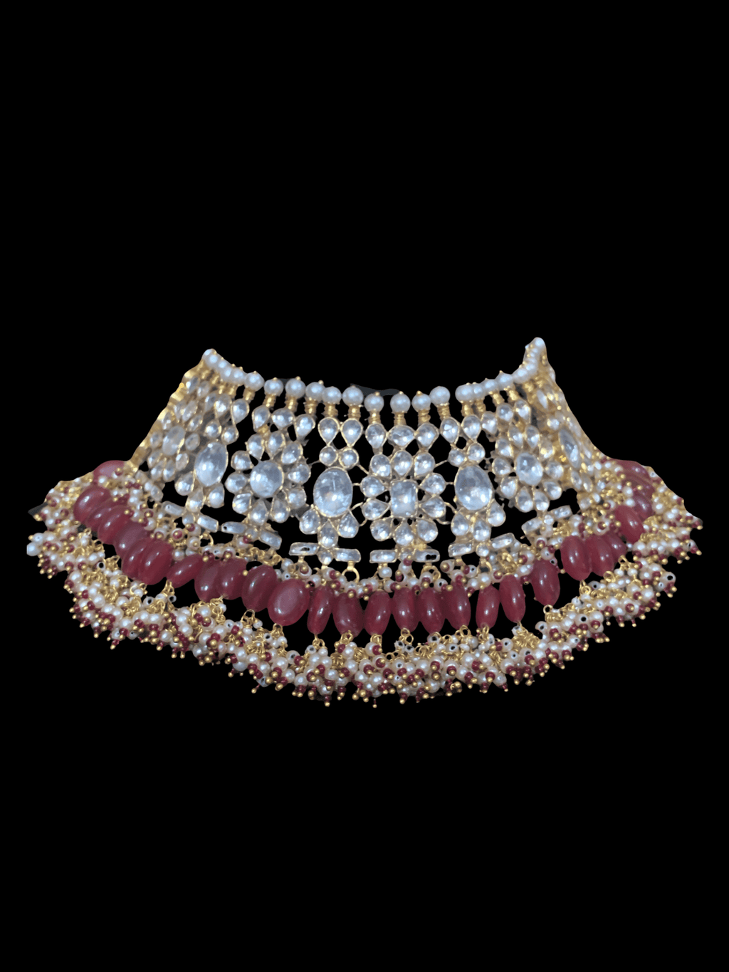 BR4 Khushboo kundan bridal set - ruby ( SHIPS IN 1 WEEK )