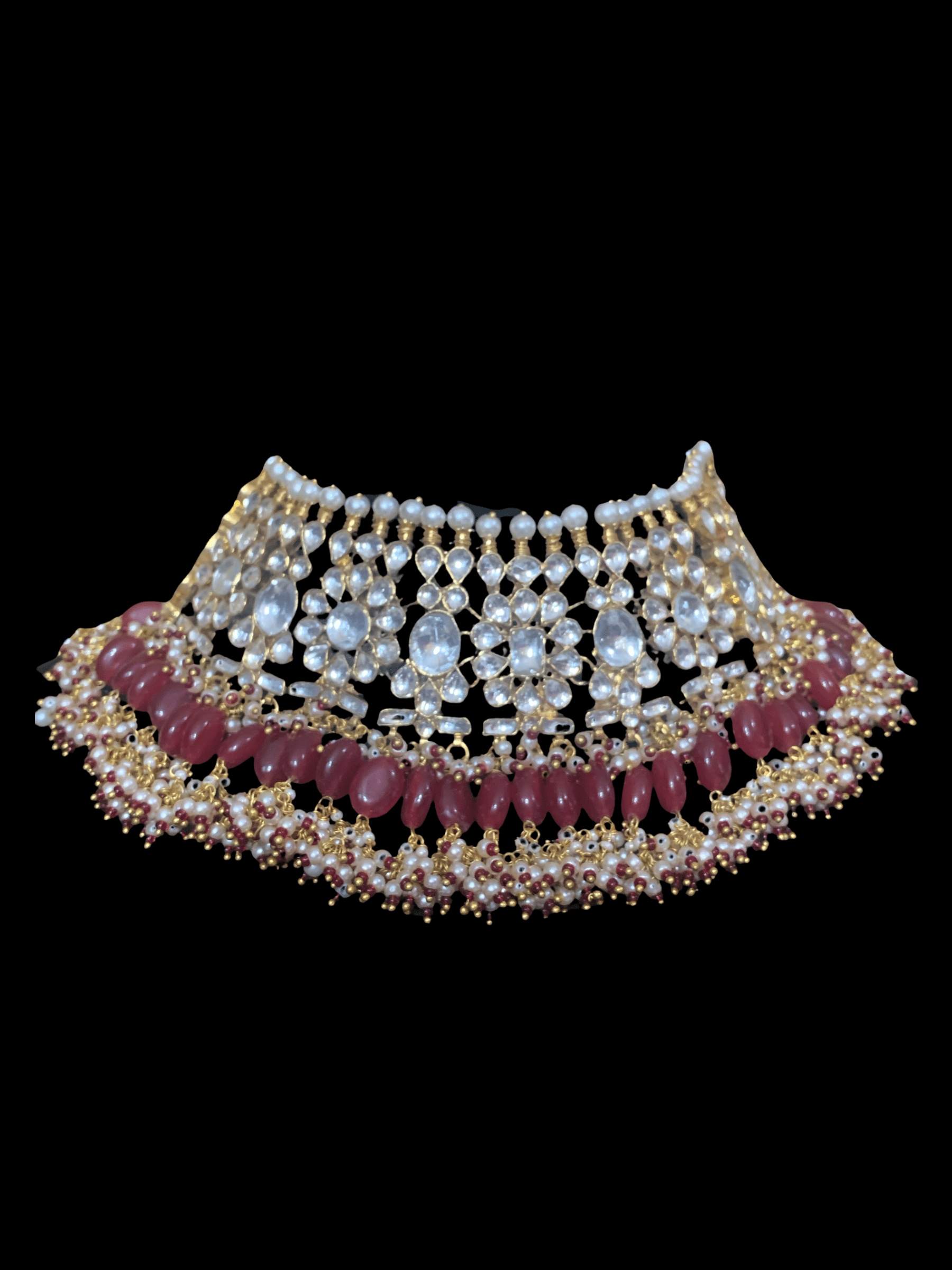 BR4 Khushboo kundan bridal set - ruby ( SHIPS IN 1 WEEK )