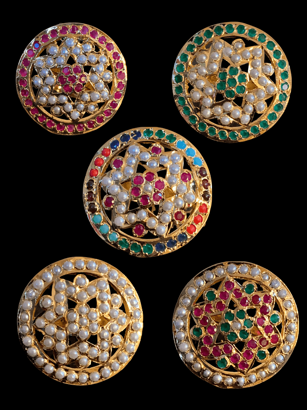 DJR116  jadau adjustable ring , ( READY TO SHIP )