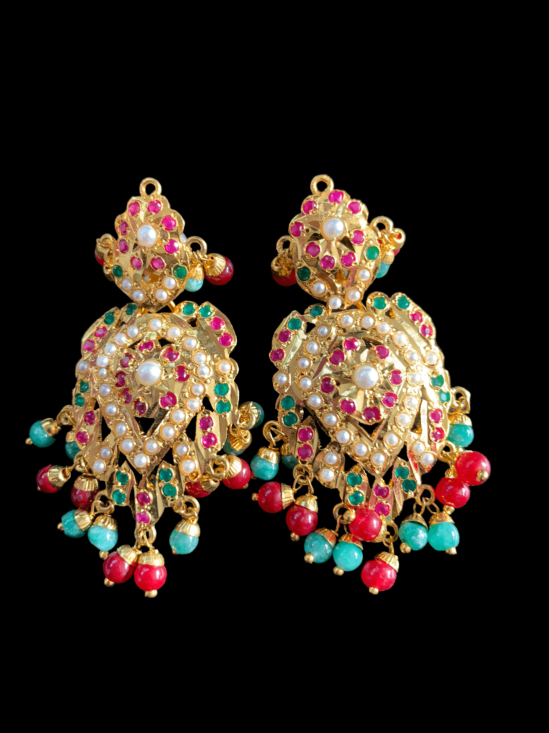 LN151 Azya punjabi Jadau Rani haar in pearls ( SHIPS IN 4 WEEKS )