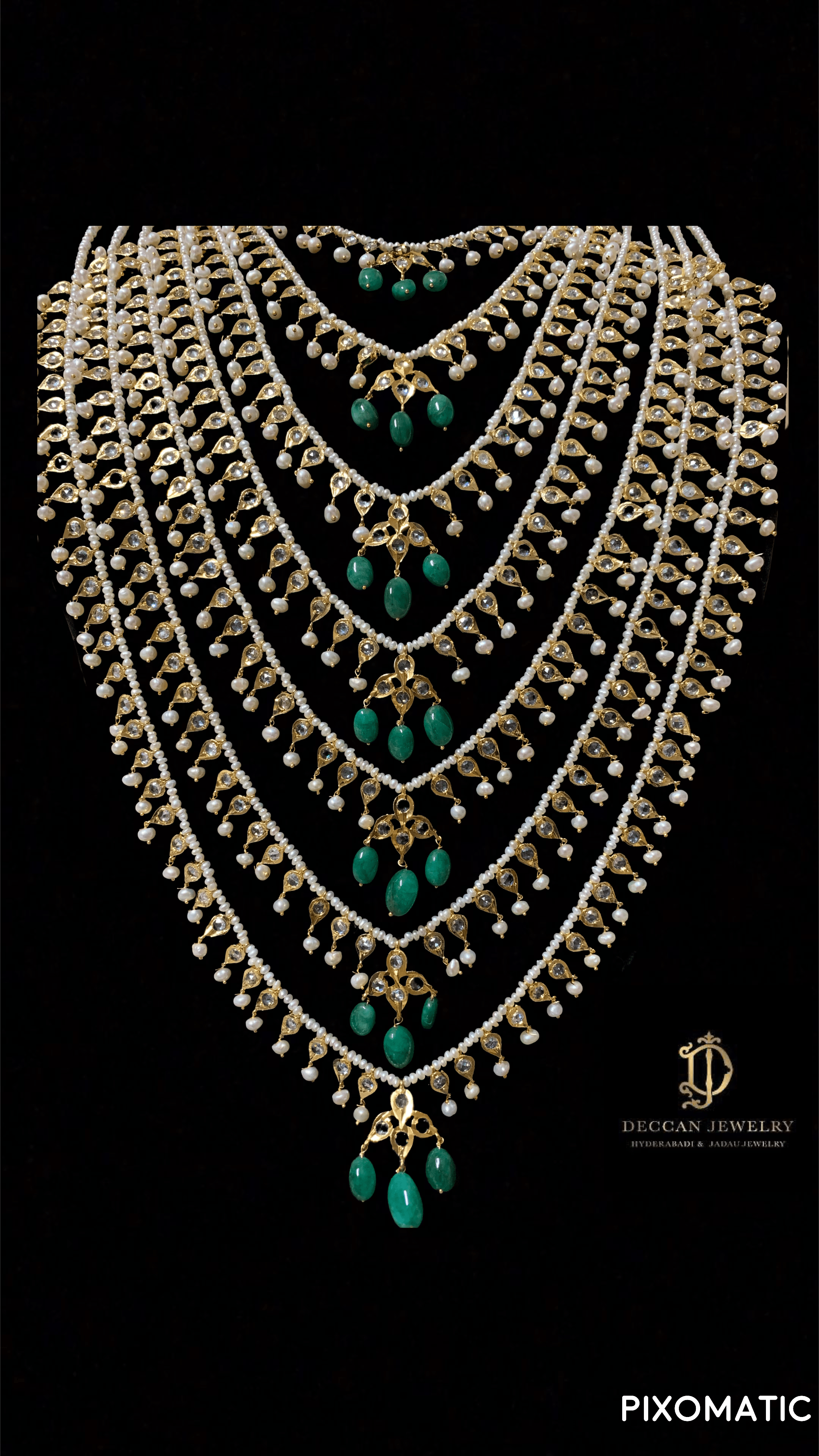 SAT15 Insia Bridal satlada in fresh water pearls ( READY TO SHIP )