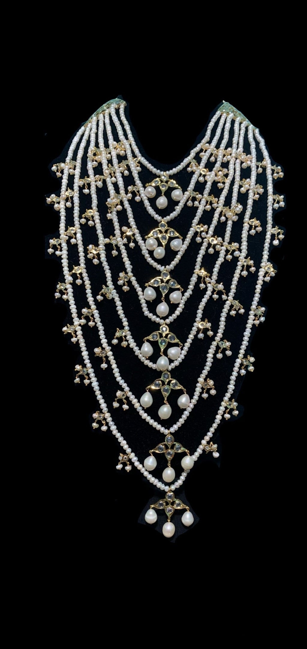 SAT13 Tameem Hyderabadi satlada in fresh water pearls (READY TO SHIP )