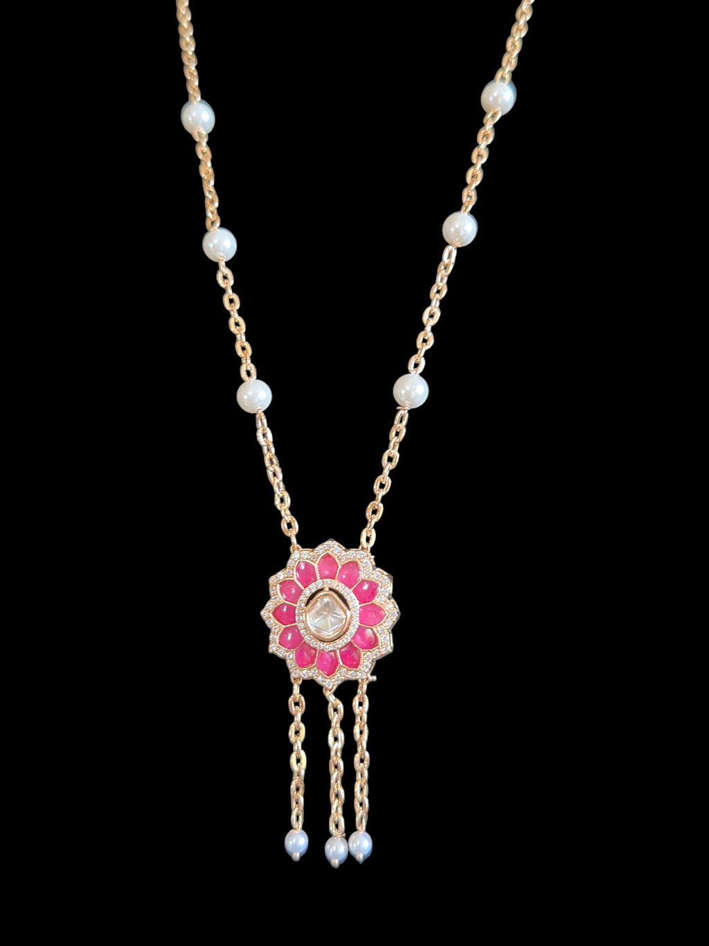 PS363  Eliza rose gold plated necklace ( READY TO SHIP )