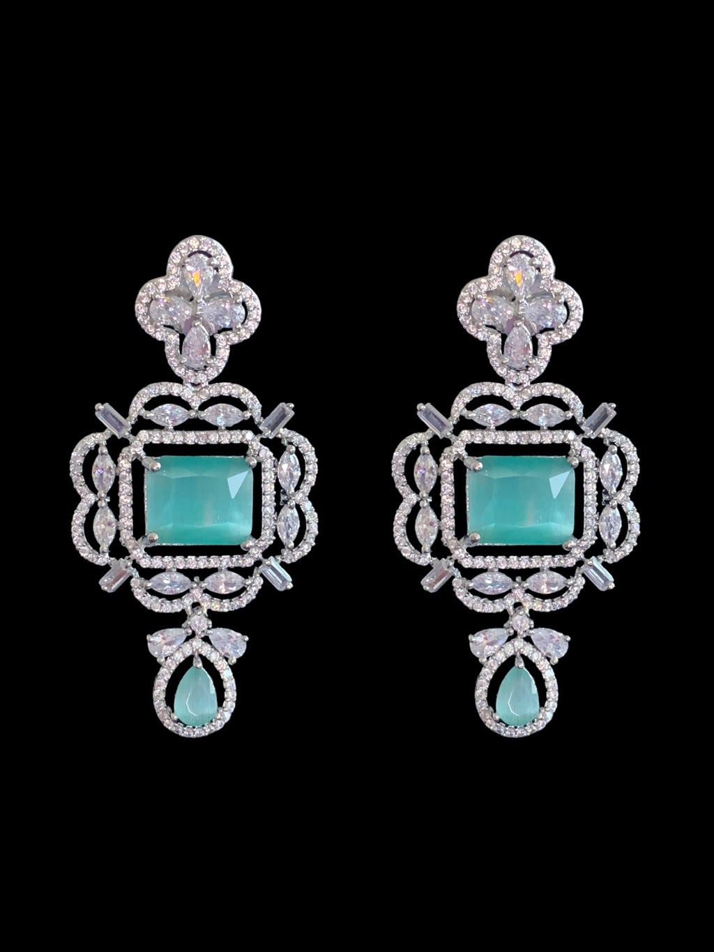 NS504 MISHA silver plated necklace with earrings ( READY TO SHIP )