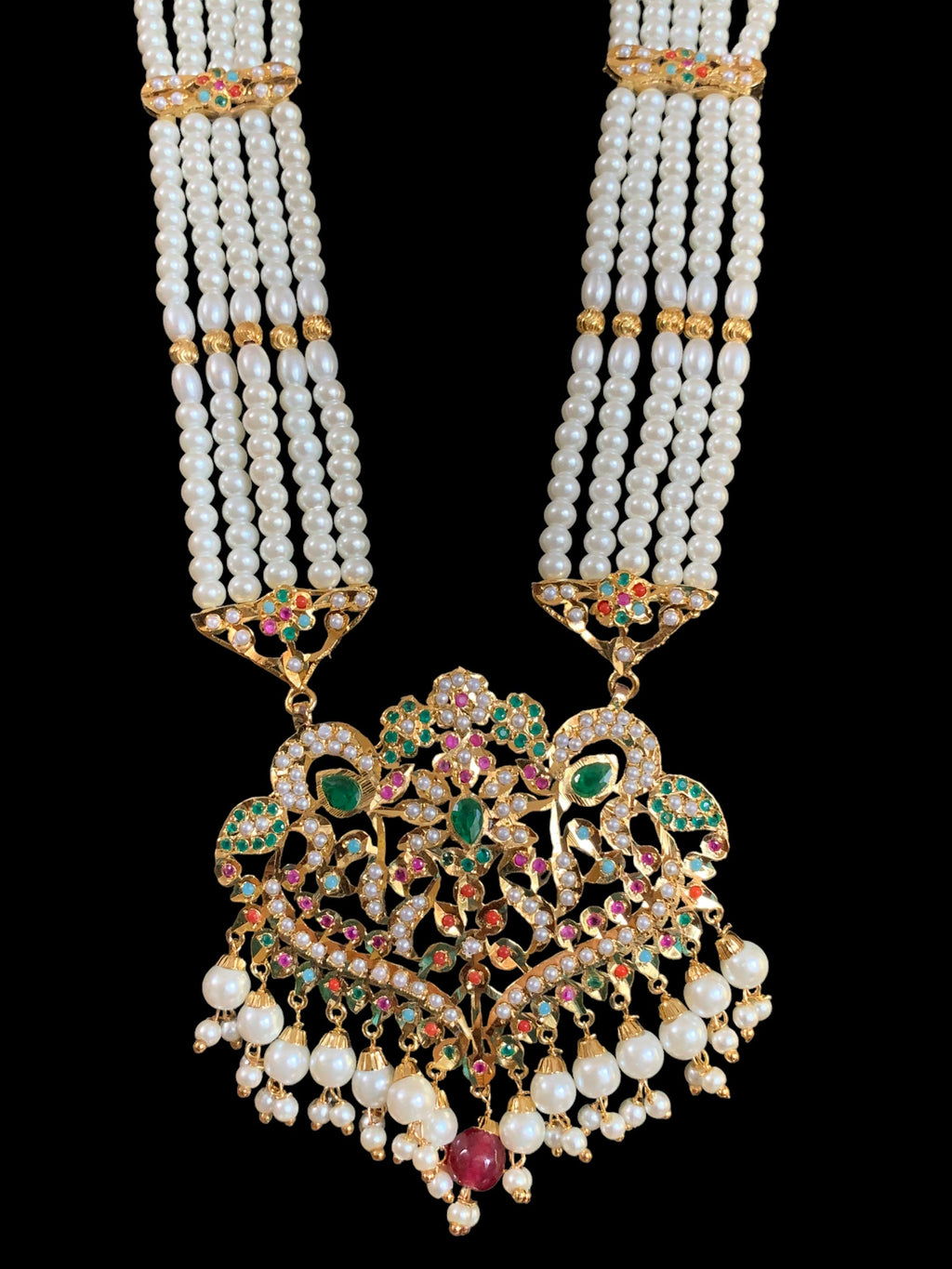 LN169 Neeli jadau rani haar in Navratan ( SHIPS IN 4 WEEKS  )