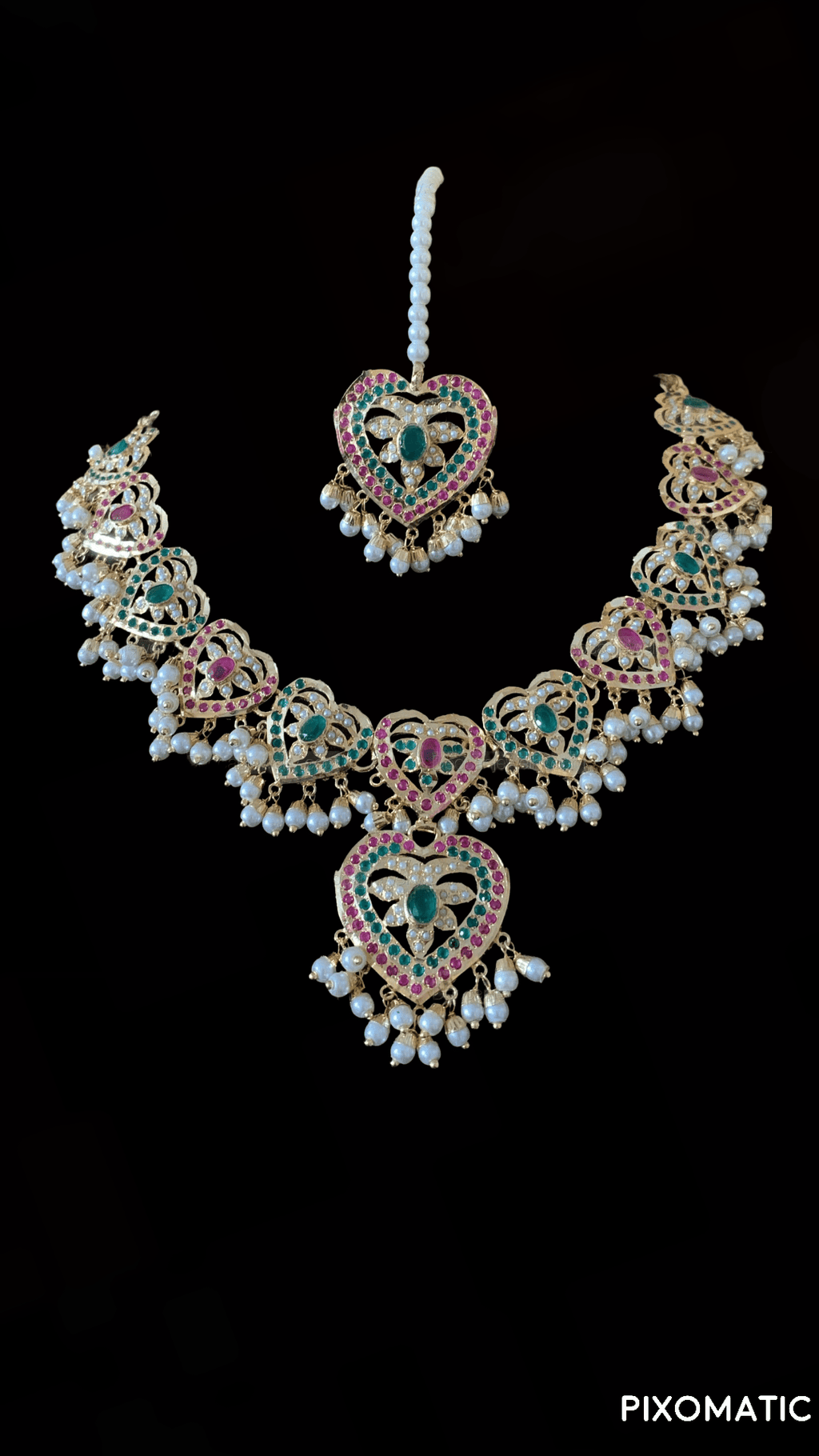 DNS104 Laya Punjabi Jadau necklace set (READY TO SHIP)