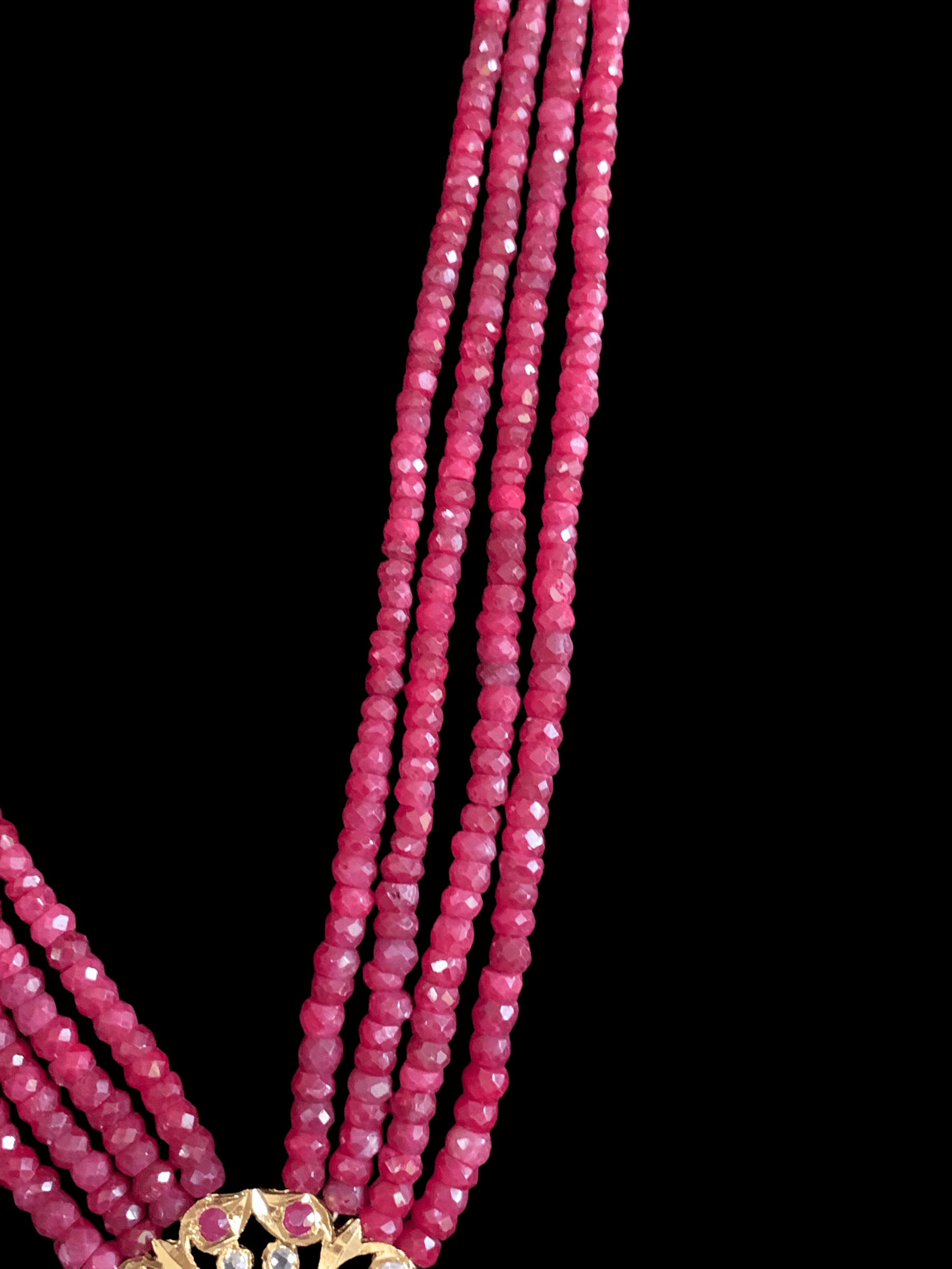 LN67 Himani necklace in real rubies ( SHIPS IN 4 WEEKS )