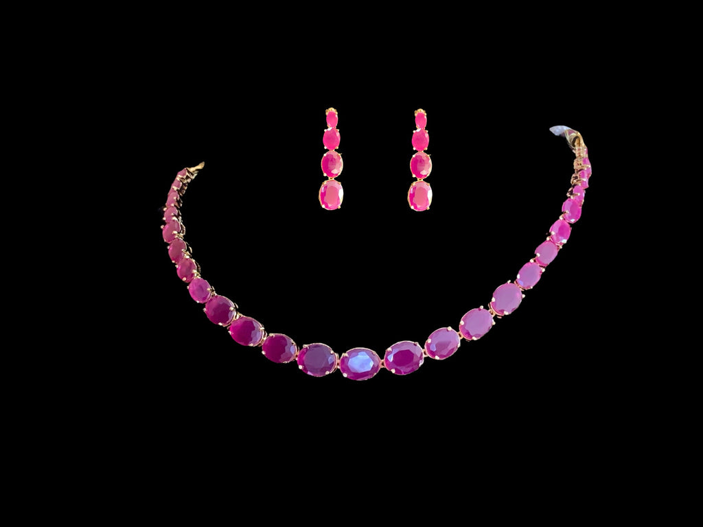 Gold plated short necklace set ( READY TO SHIP)