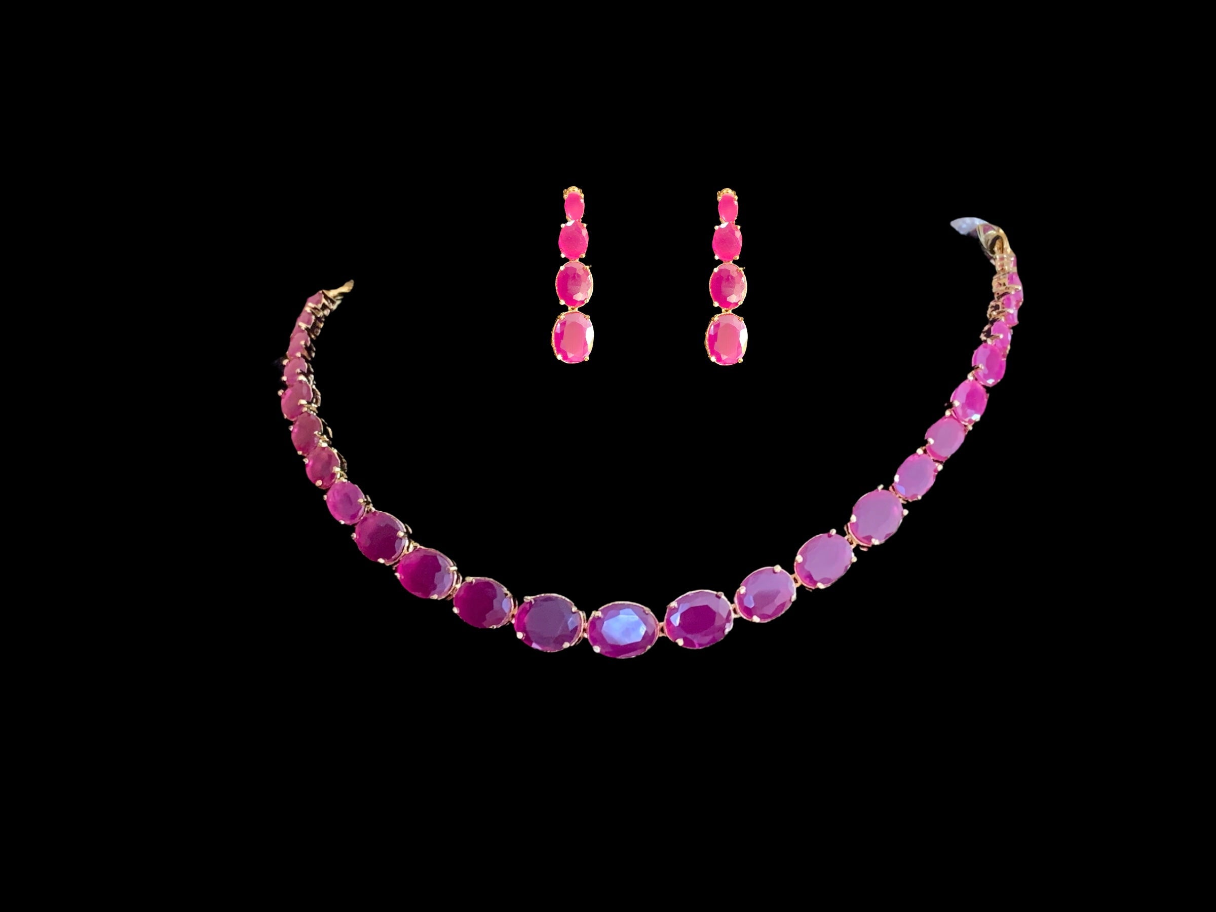 Gold plated short necklace set ( READY TO SHIP)