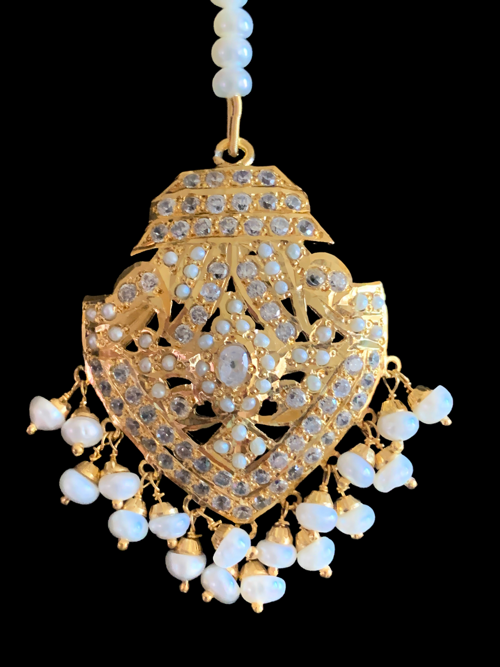 HAZEL gold plated silver choker set in fresh water pearls ( SHIPS IN 5 WEEKS )