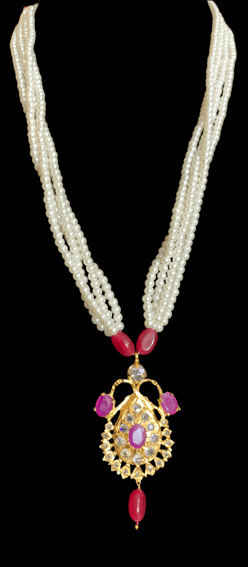PS40 Nizami jugni pendant set in rubies ( SHIPS IN 2 WEEKS )