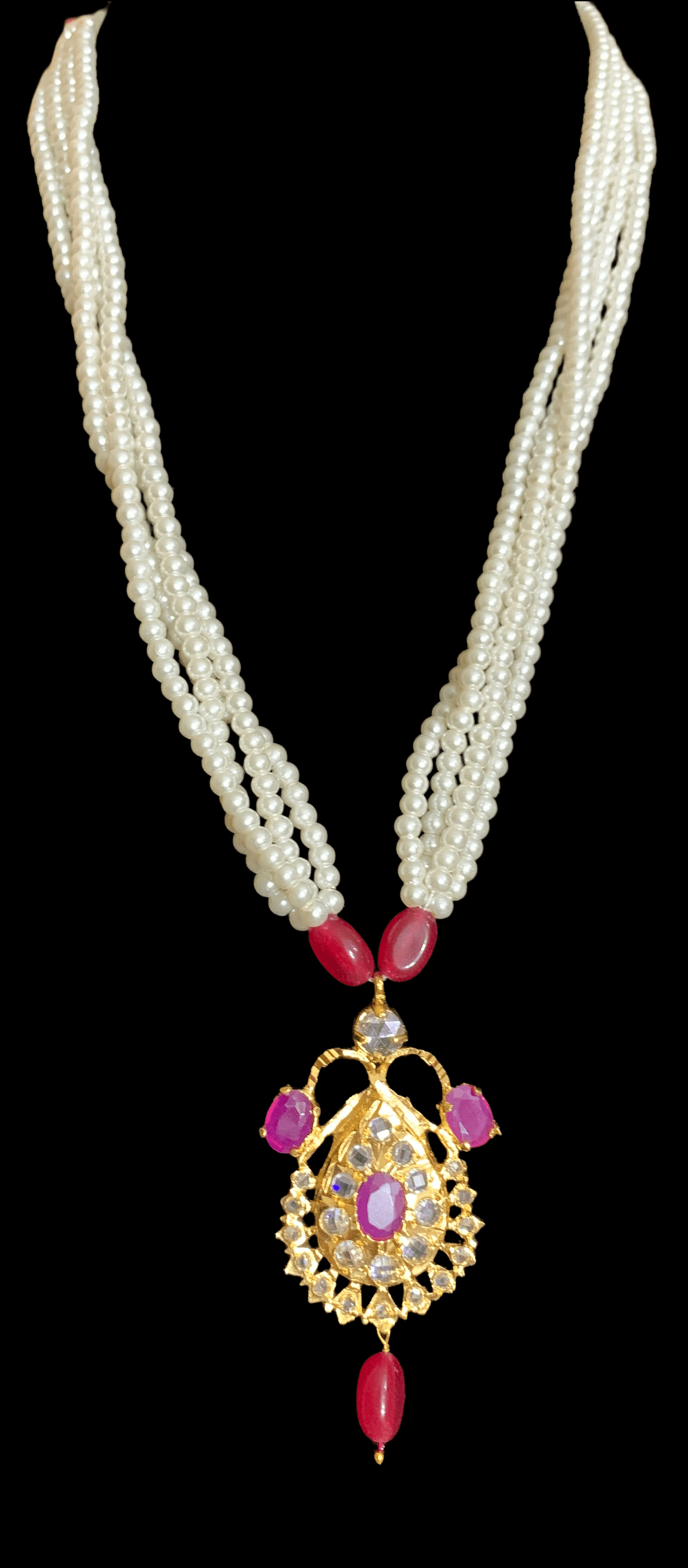 PS40 Nizami jugni pendant set in rubies ( SHIPS IN 2 WEEKS )