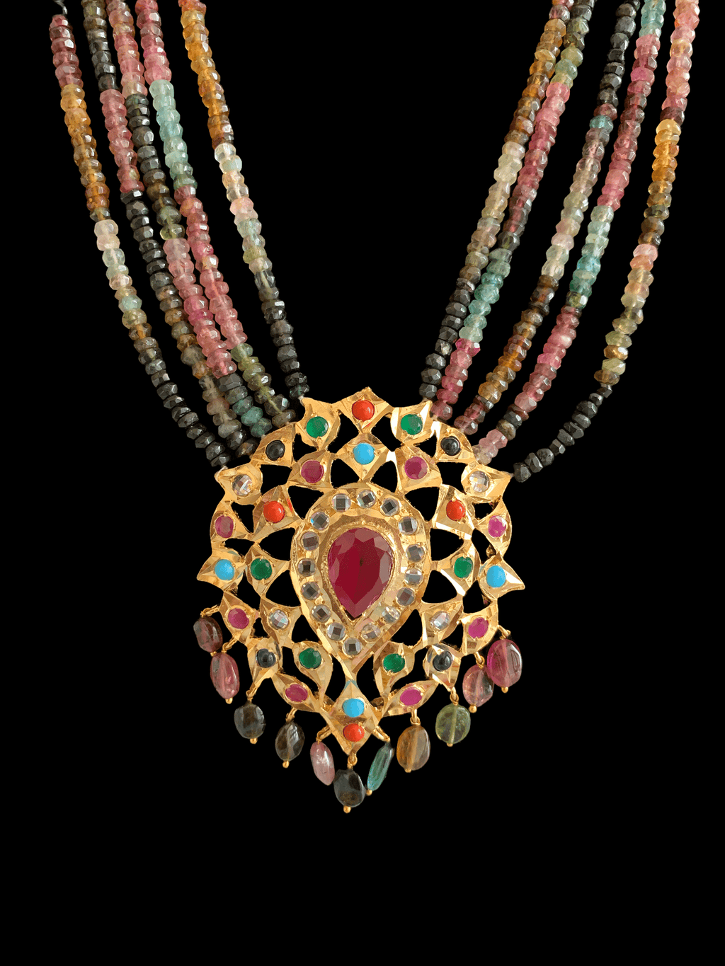 Rachel rani haar in natural beads ( SHIPS IN 4 WEEKS )